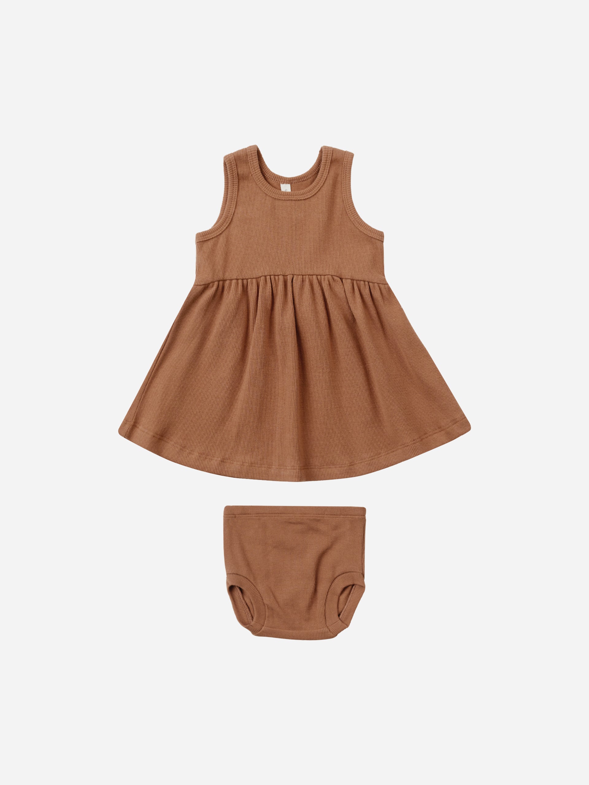 Ribbed Tank Dress || Clay - Rylee + Cru | Kids Clothes | Trendy Baby Clothes | Modern Infant Outfits |