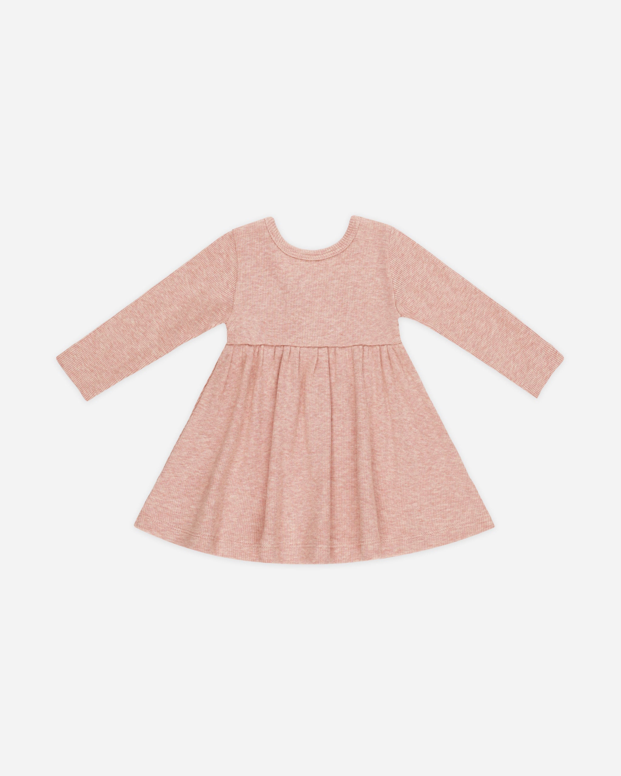 Ribbed Long Sleeve Dress || Rose - Rylee + Cru | Kids Clothes | Trendy Baby Clothes | Modern Infant Outfits |