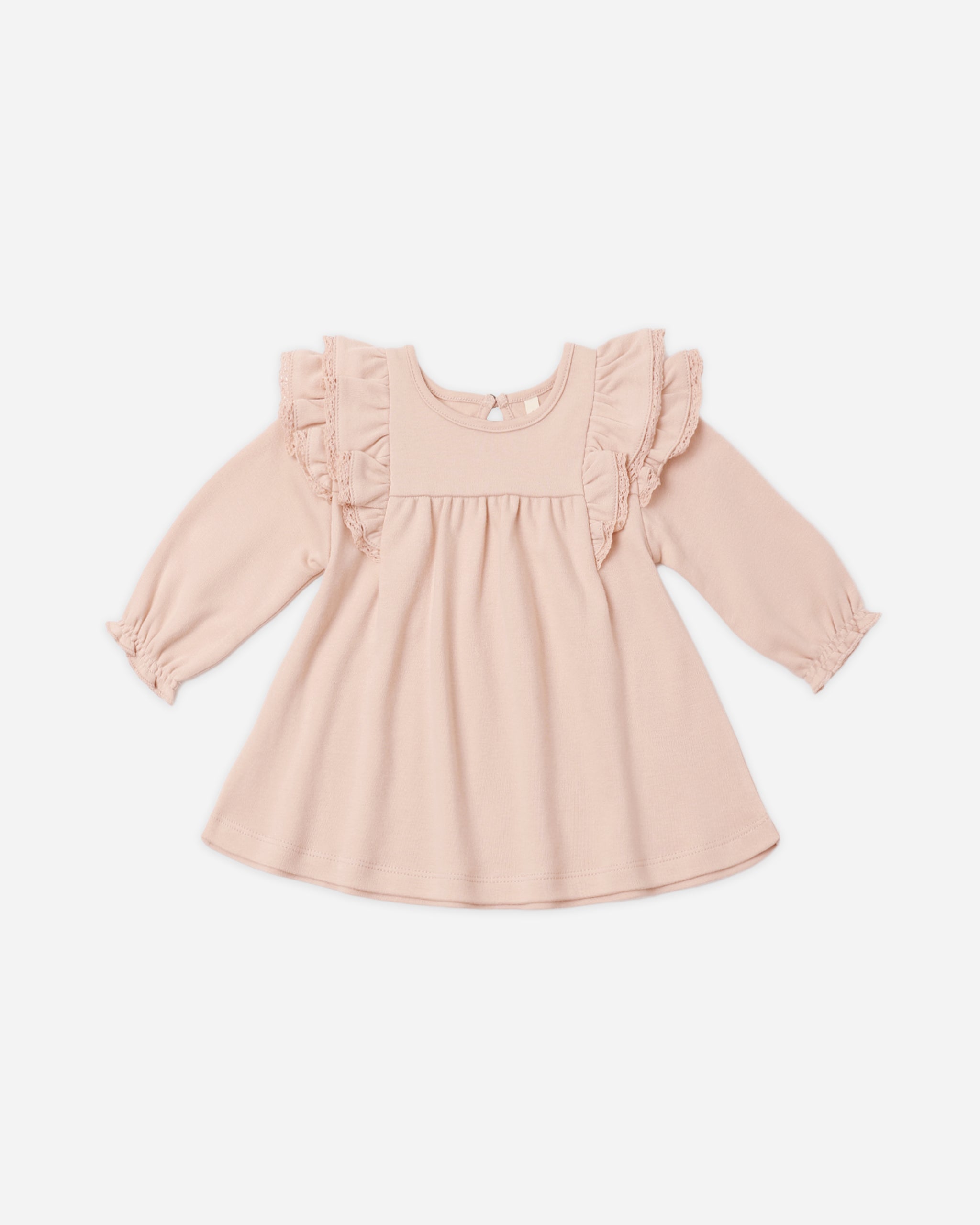 Long Sleeve Flutter Dress Dusty Rose - Rylee + Cru | Kids Clothes | Trendy Baby Clothes | Modern Infant Outfits |