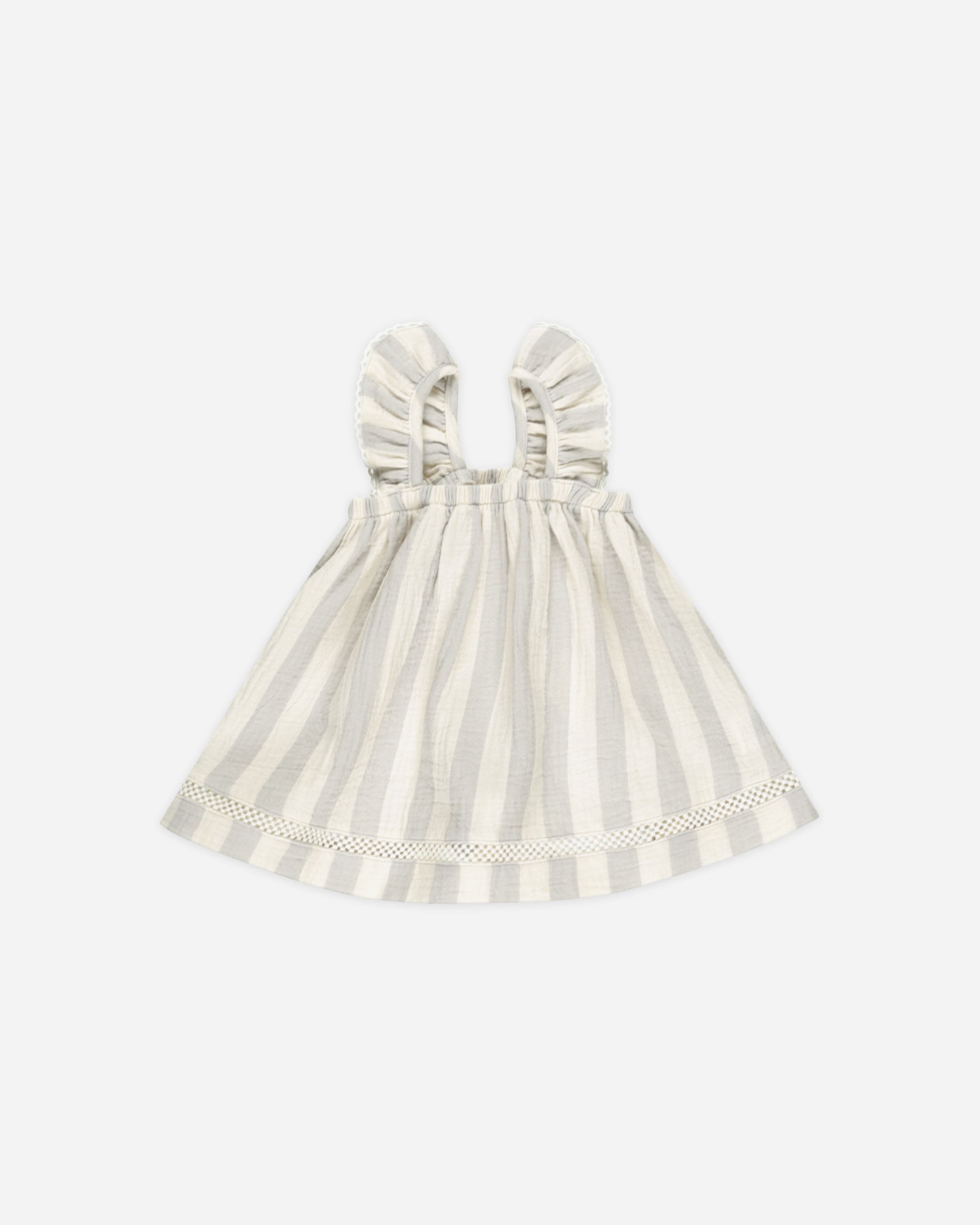 Ruffled Tank Dress || Sky Stripe