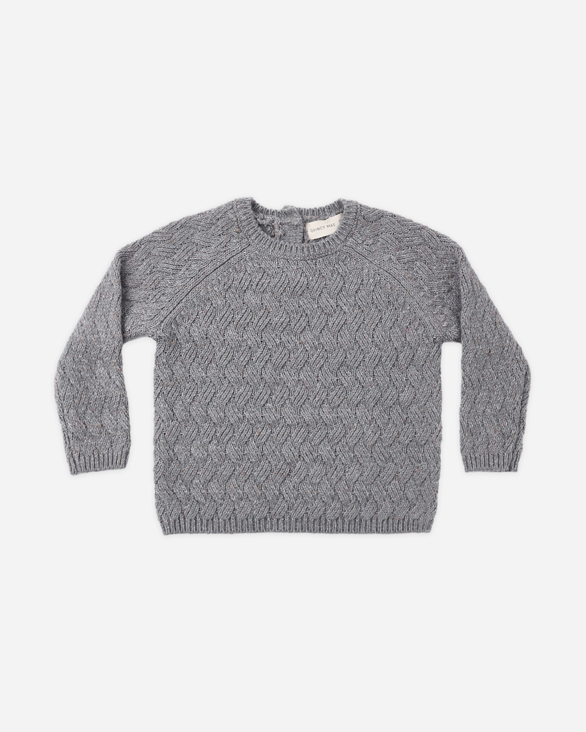 Knit Sweater Heathered Slate - Rylee + Cru | Kids Clothes | Trendy Baby Clothes | Modern Infant Outfits |