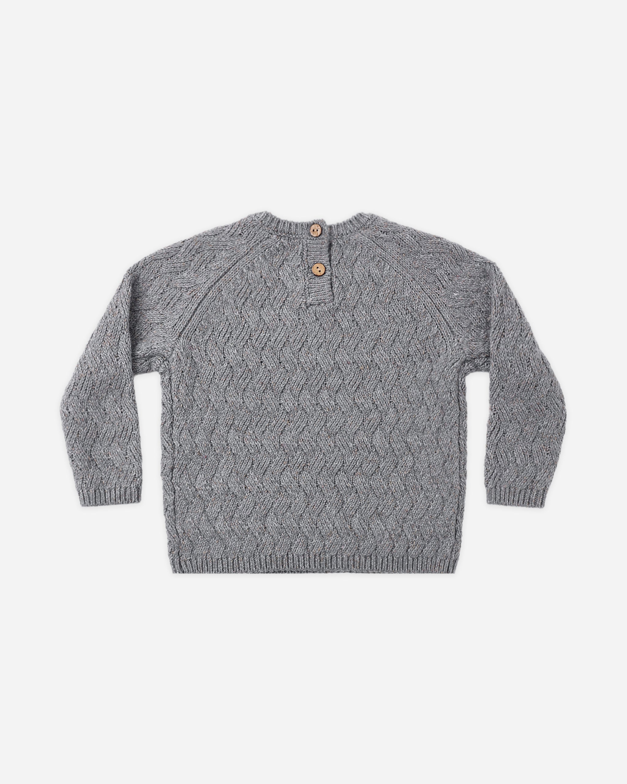 Knit Sweater Heathered Slate - Rylee + Cru | Kids Clothes | Trendy Baby Clothes | Modern Infant Outfits |