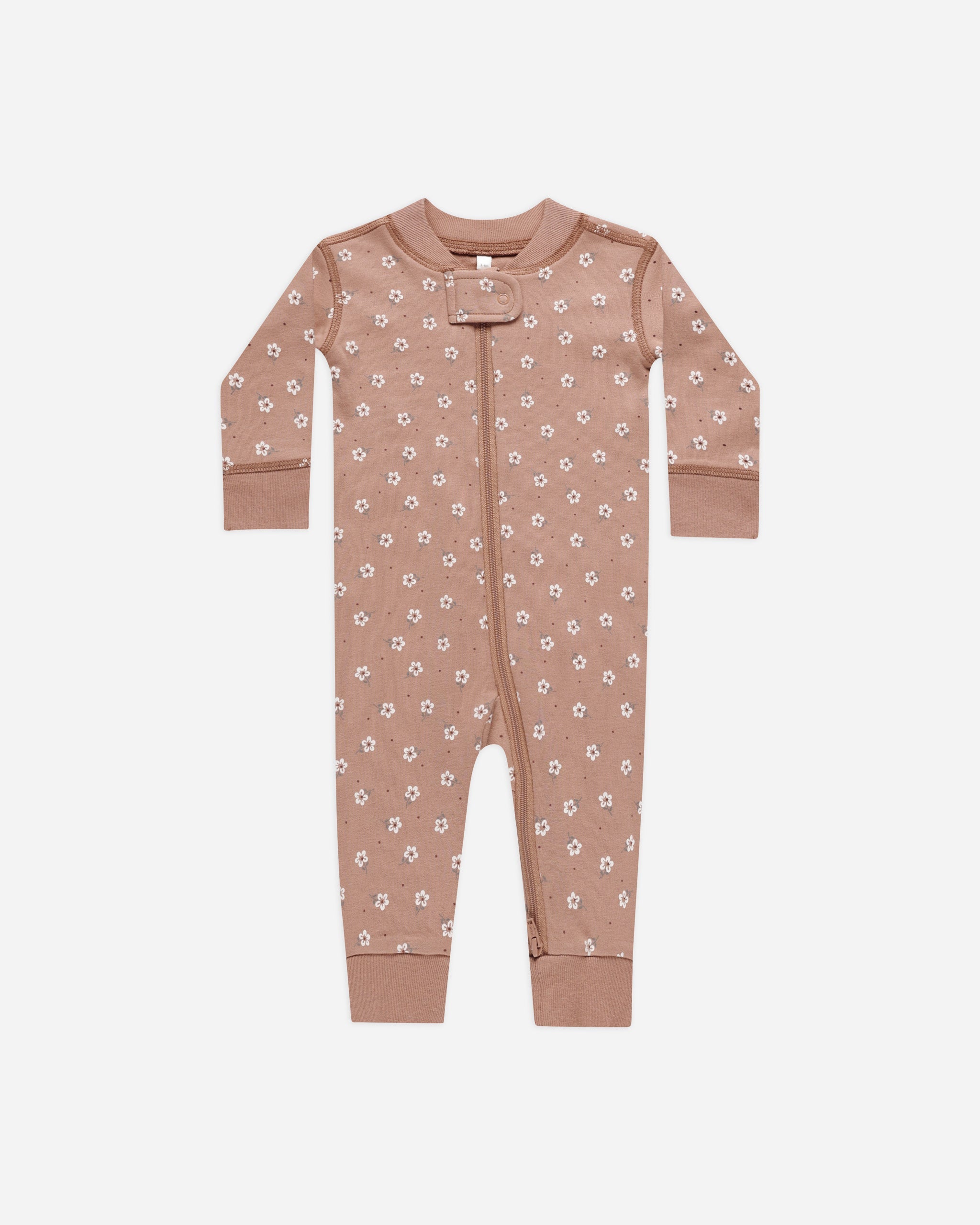 Zip Long Sleeve Sleeper || Rose Ditsy