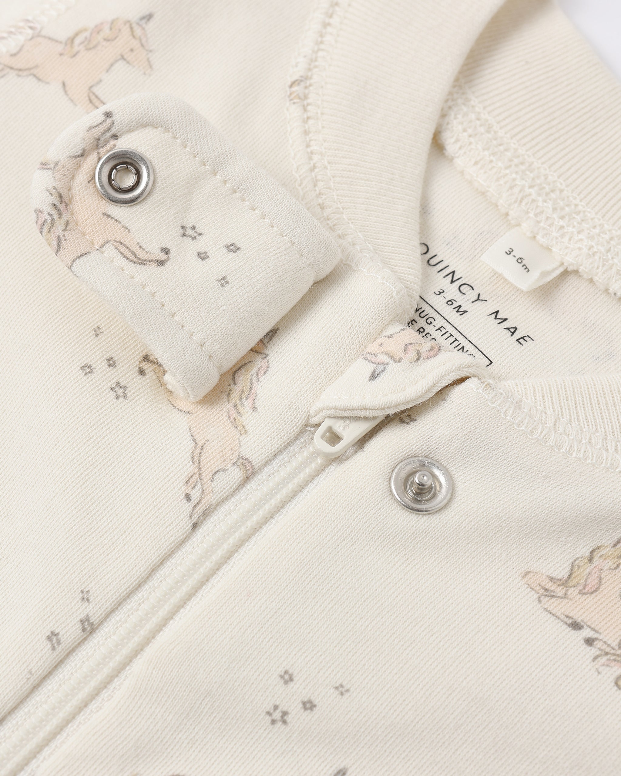 Zip Longsleeve Sleeper Unicorns - Rylee + Cru | Kids Clothes | Trendy Baby Clothes | Modern Infant Outfits |