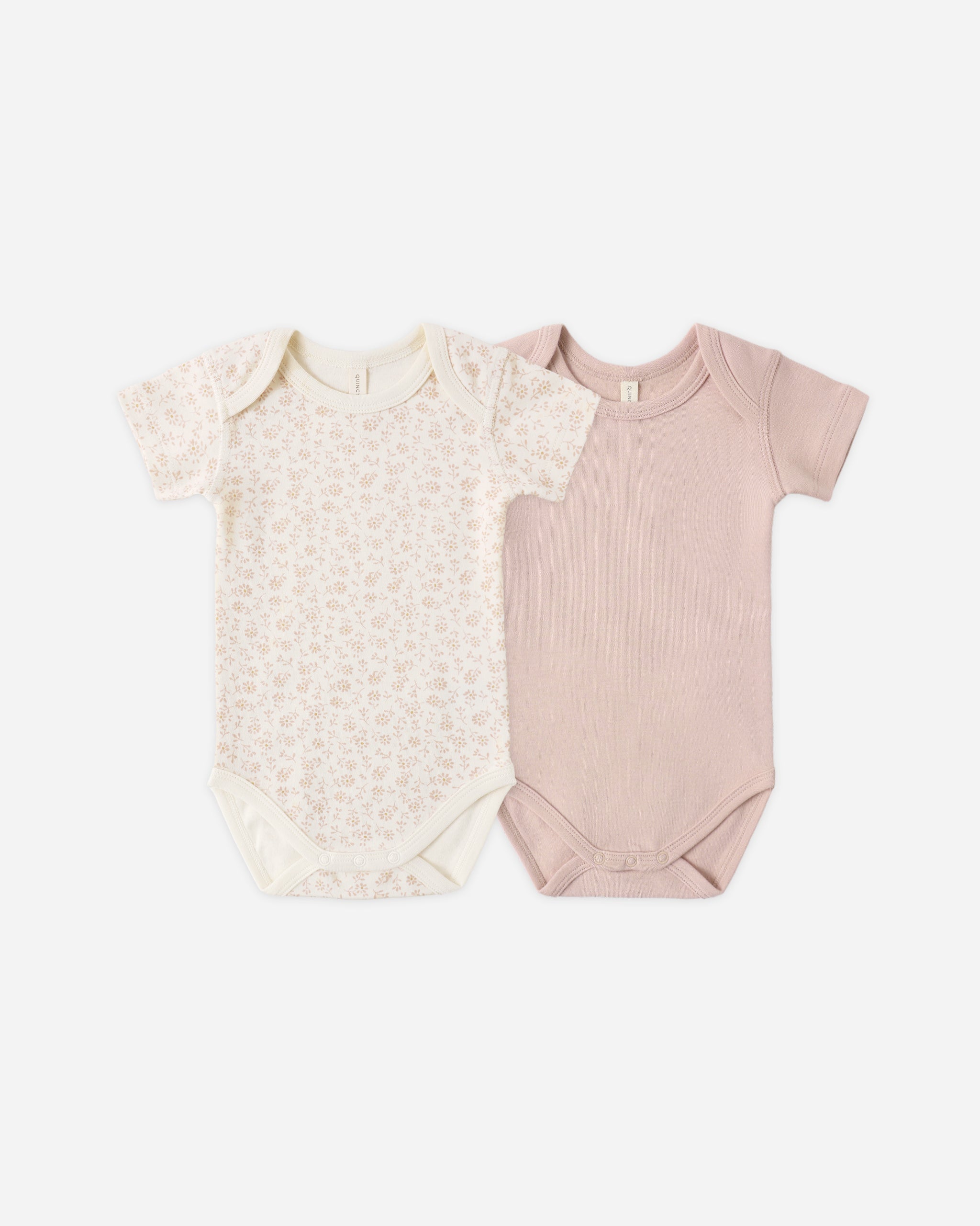Short Sleeve Bodysuit Pack Ditsy, Blush - Rylee + Cru | Kids Clothes | Trendy Baby Clothes | Modern Infant Outfits |