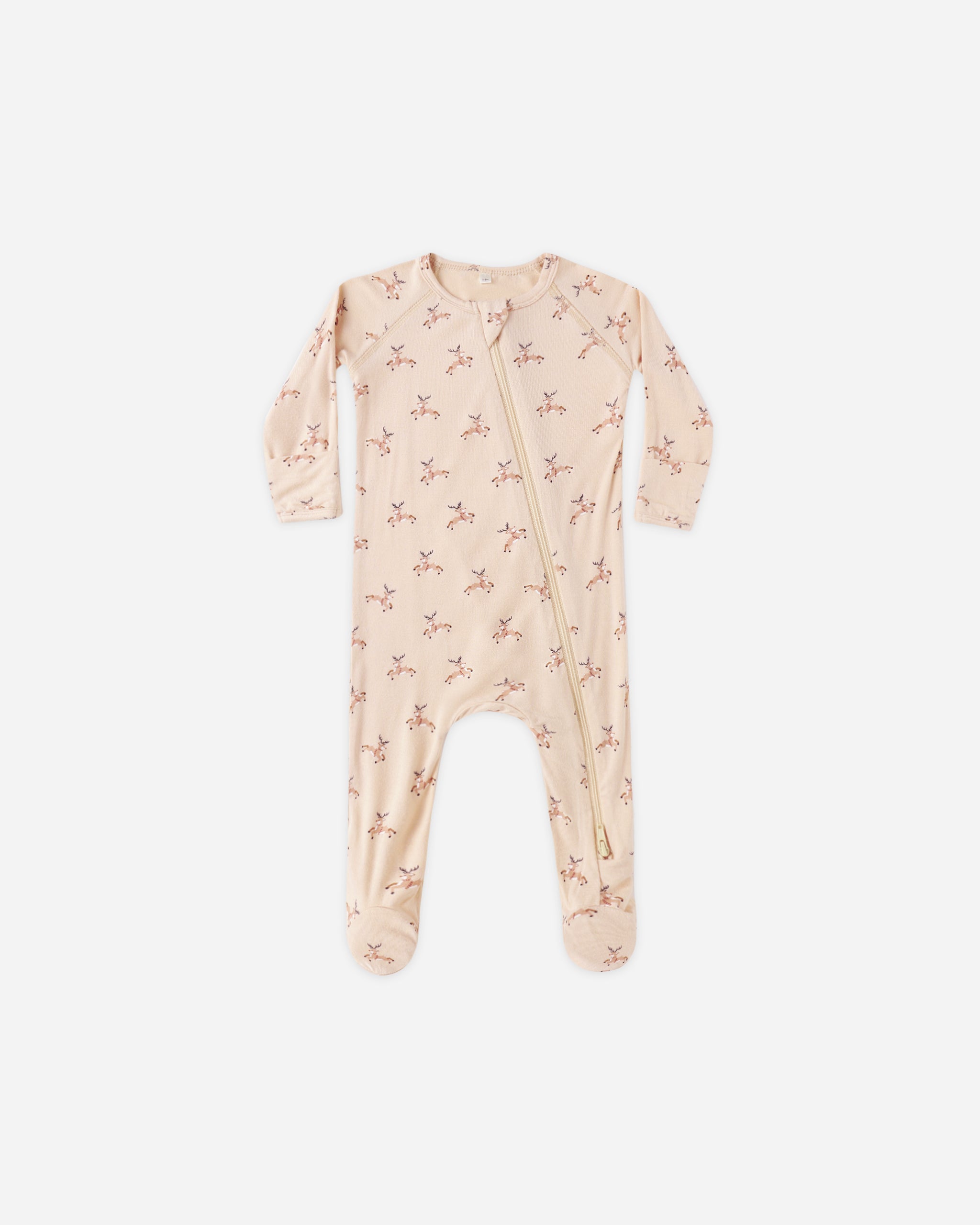 Bamboo Zip Footie || Reindeer