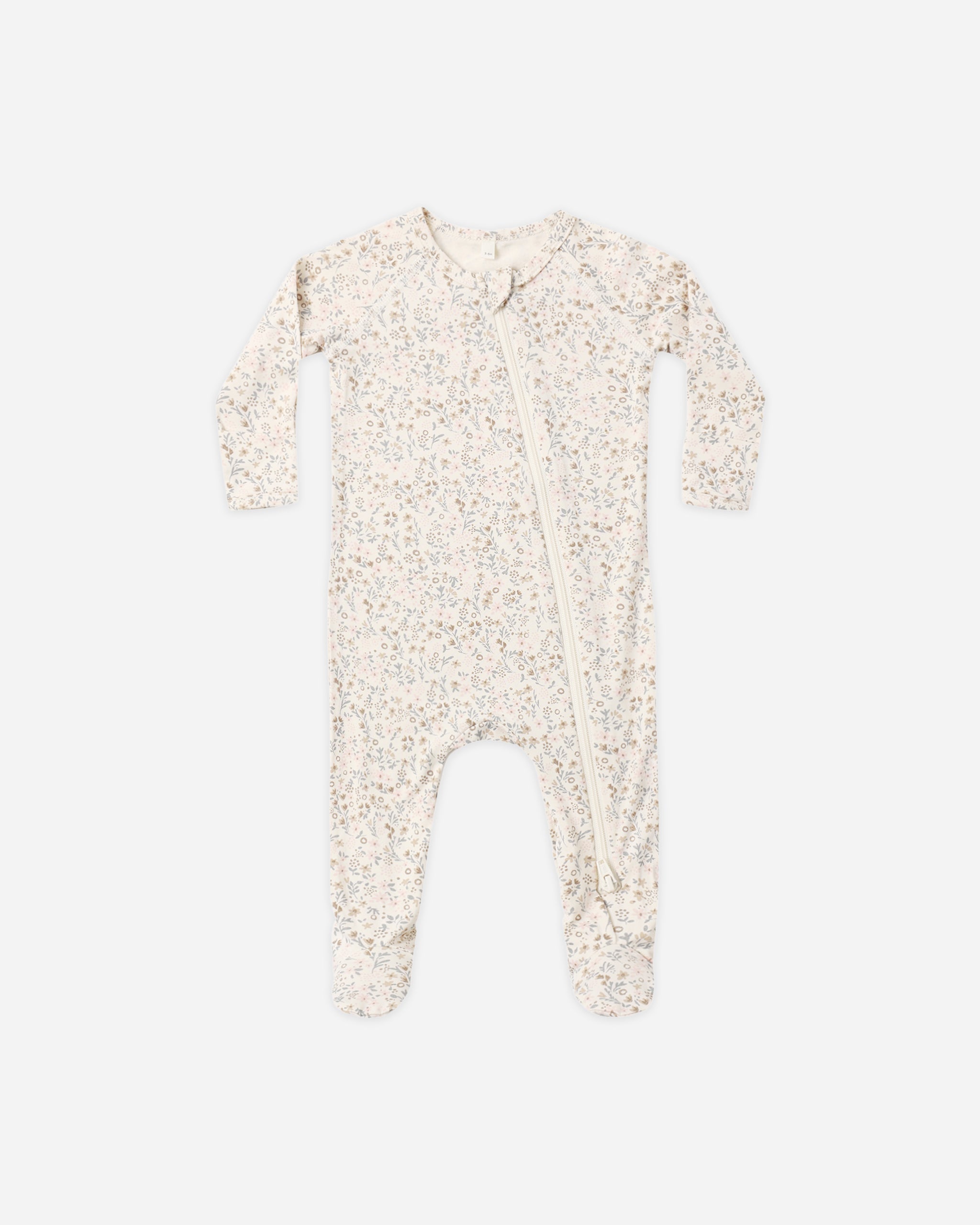 Bamboo Zip Footie Bloom - Rylee + Cru | Kids Clothes | Trendy Baby Clothes | Modern Infant Outfits |