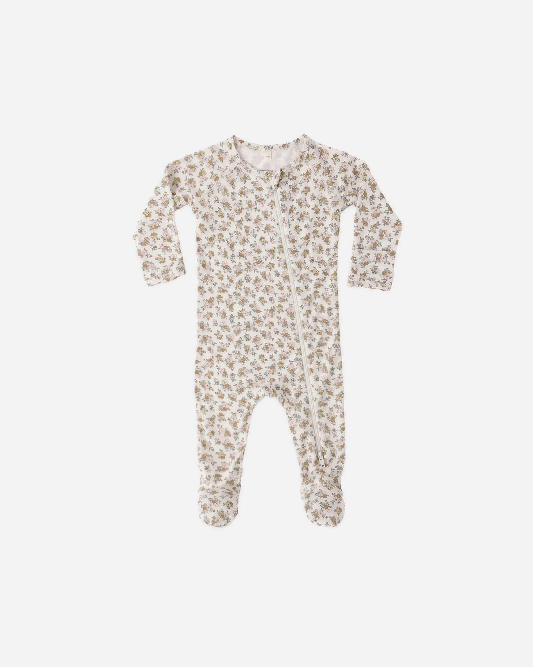 Bamboo Zip Footie Wildflower - Rylee + Cru | Kids Clothes | Trendy Baby Clothes | Modern Infant Outfits |