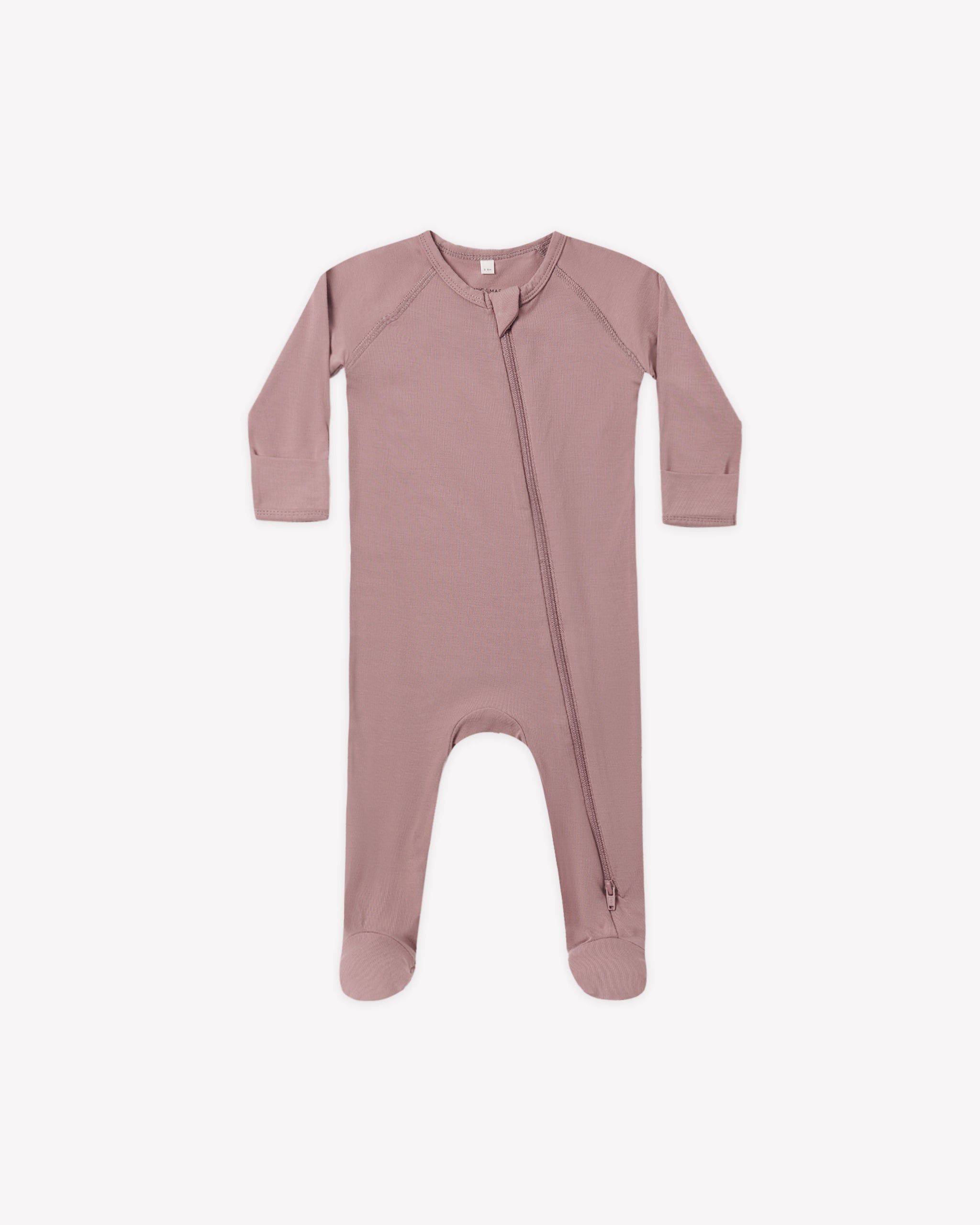 Bamboo Zip Footie Mulberry - Rylee + Cru | Kids Clothes | Trendy Baby Clothes | Modern Infant Outfits |