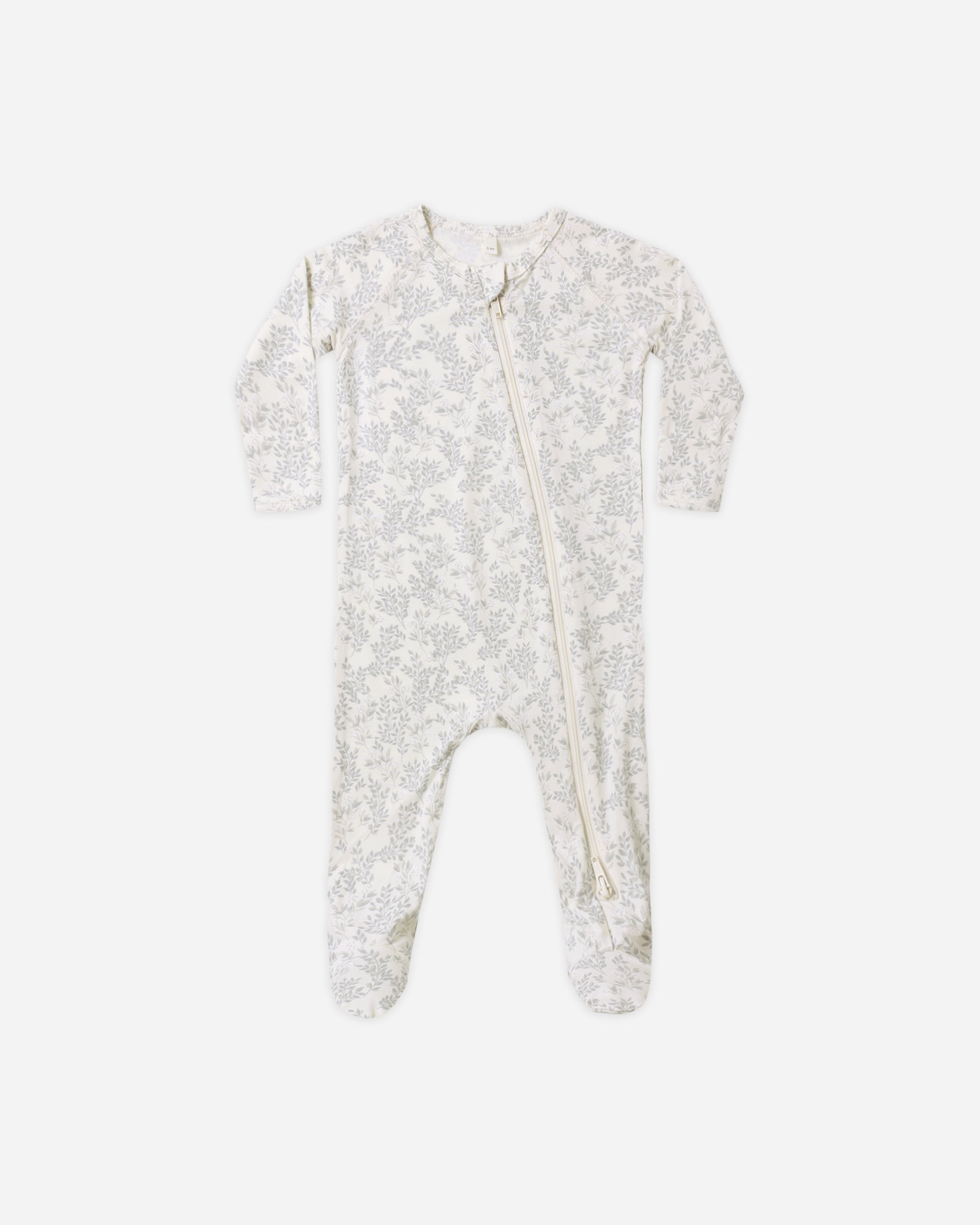 Bamboo Zip Footie Cloud Floral - Rylee + Cru | Kids Clothes | Trendy Baby Clothes | Modern Infant Outfits |