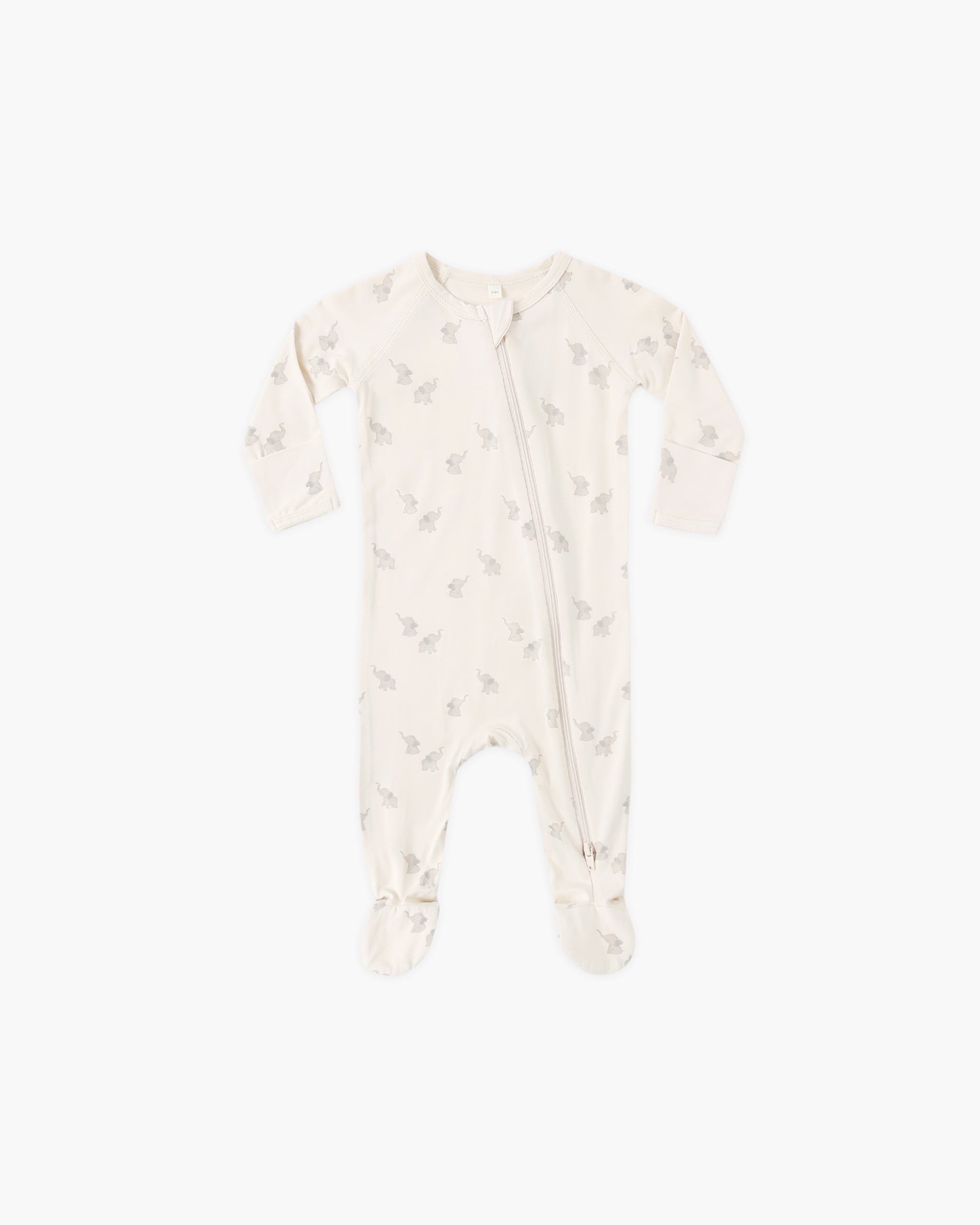 Bamboo Zip Footie Elephants - Rylee + Cru | Kids Clothes | Trendy Baby Clothes | Modern Infant Outfits |