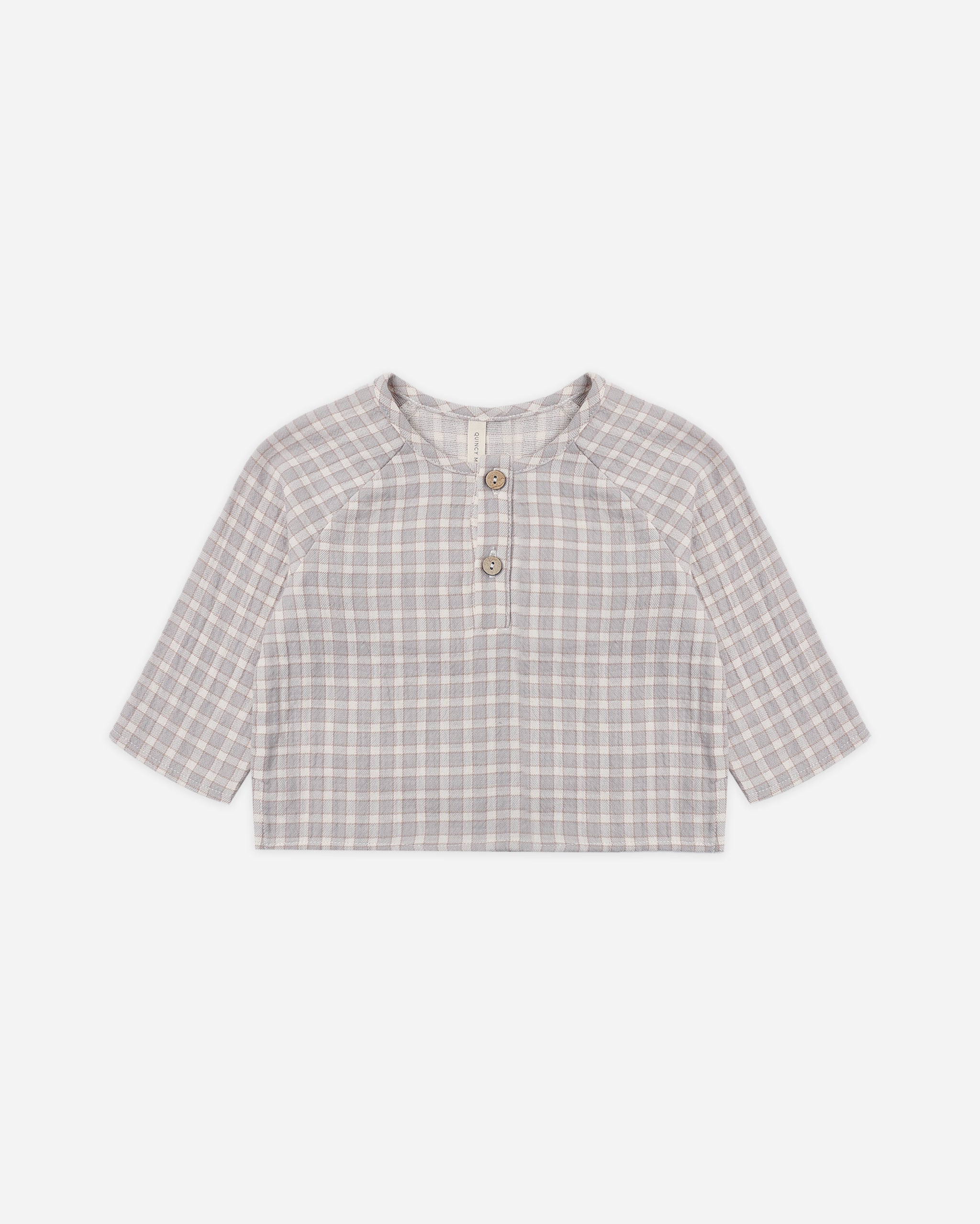 Zion Shirt Blue Gingham - Rylee + Cru | Kids Clothes | Trendy Baby Clothes | Modern Infant Outfits |
