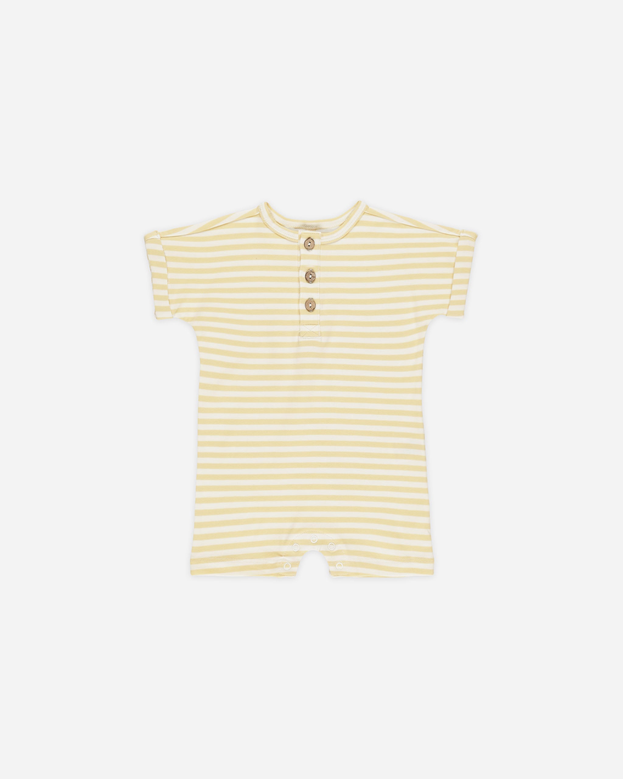 Short Sleeve One-Piece || Yellow Stripe