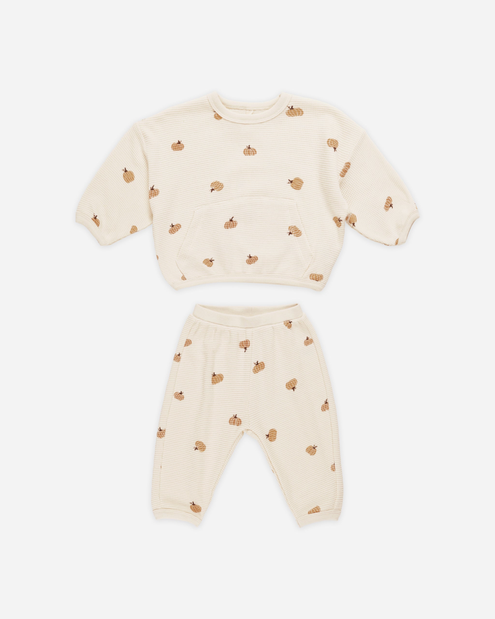 Waffle Slouch Set || Pumpkins