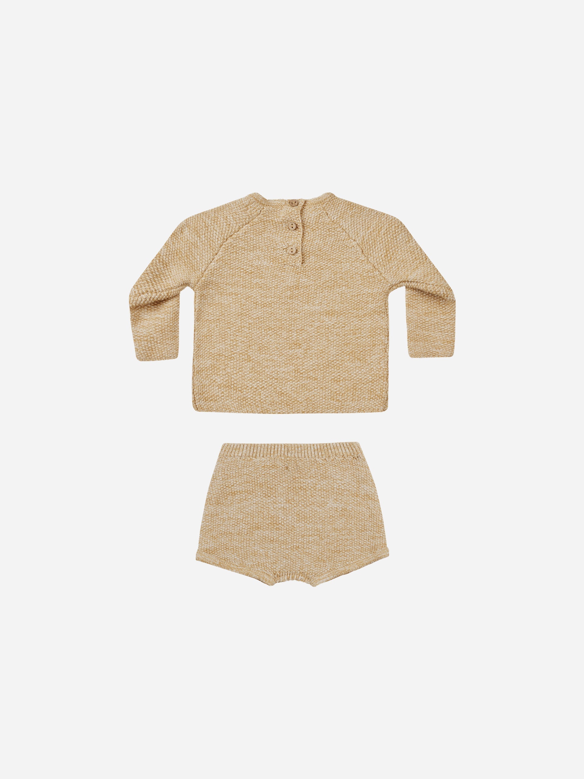 Summer Knit Set || Heathered Honey - Rylee + Cru | Kids Clothes | Trendy Baby Clothes | Modern Infant Outfits |