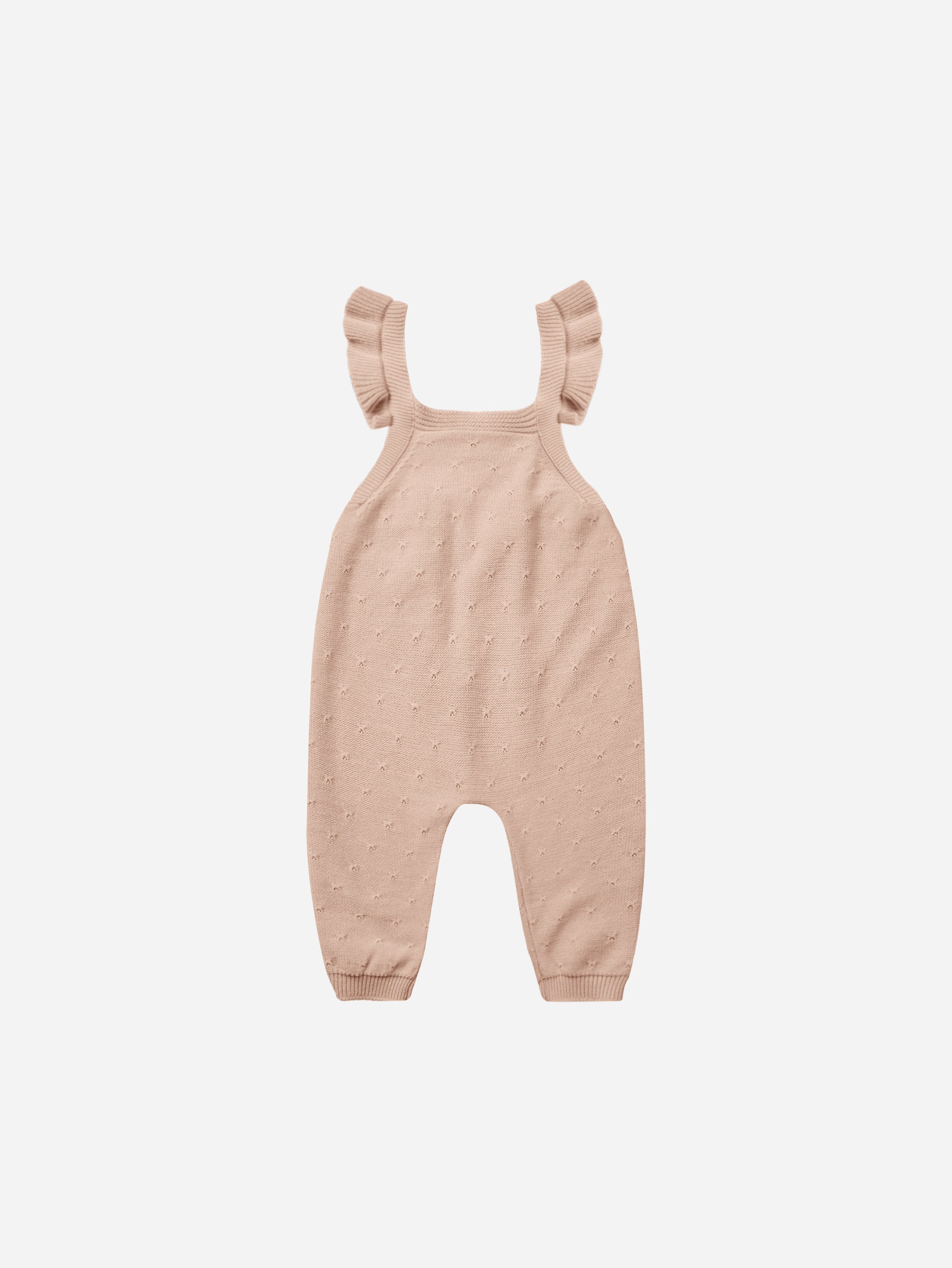 Pointelle Knit Overalls || Blush - Rylee + Cru | Kids Clothes | Trendy Baby Clothes | Modern Infant Outfits |