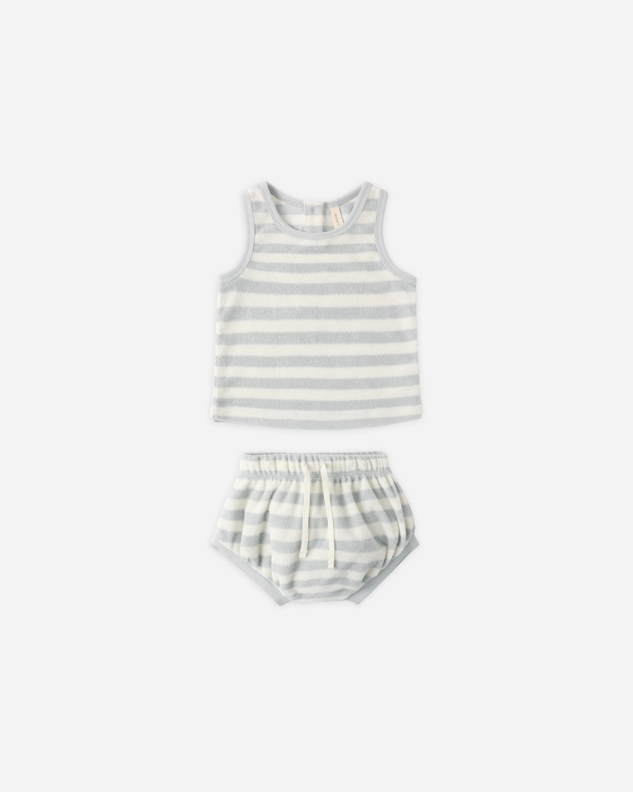 Terry Tank + Short Set Sky Stripe - Rylee + Cru | Kids Clothes | Trendy Baby Clothes | Modern Infant Outfits |