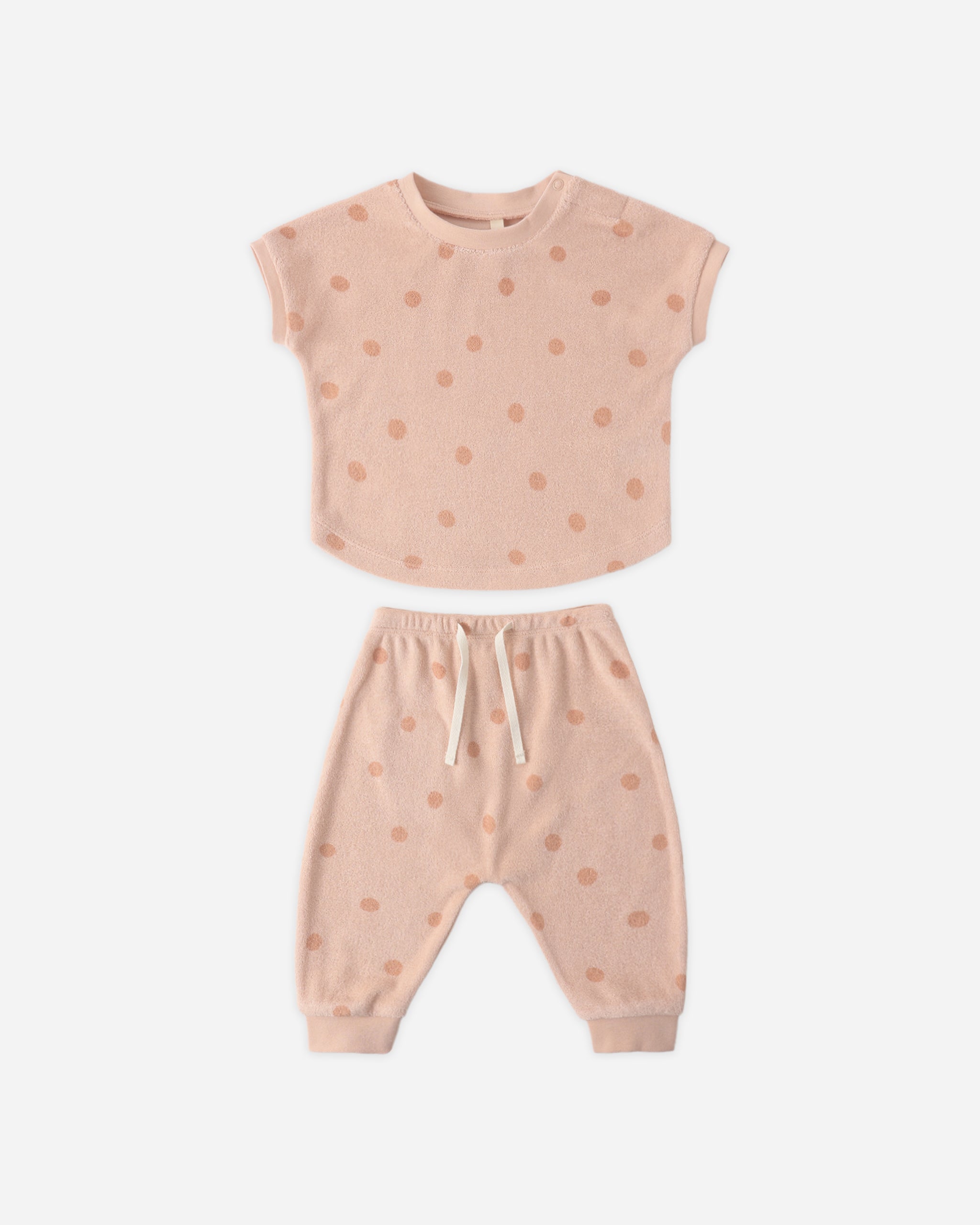 Terry Tee + Pant Set Polka Dot - Rylee + Cru | Kids Clothes | Trendy Baby Clothes | Modern Infant Outfits |