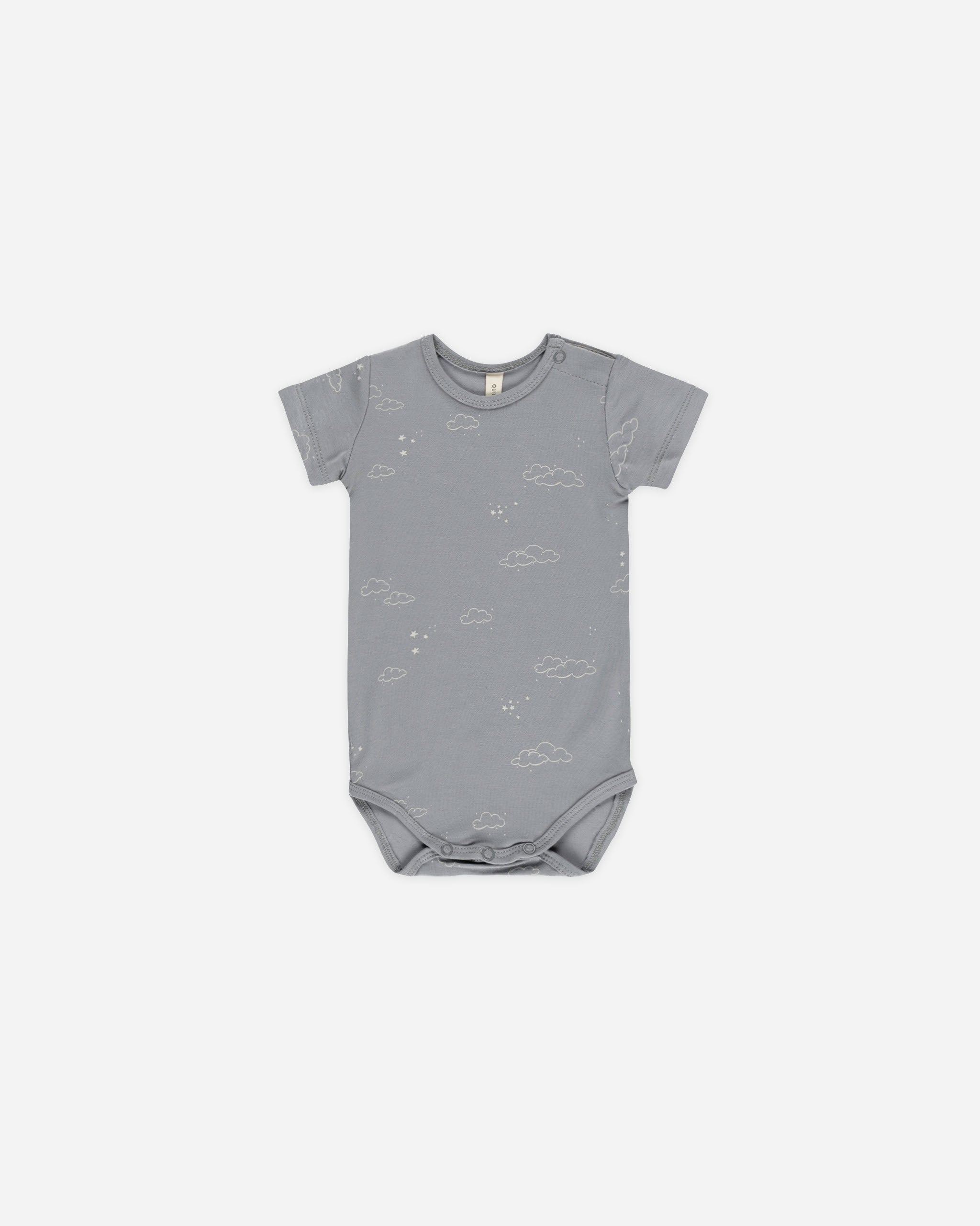 Bamboo Short Sleeve Bodysuit || Clouds