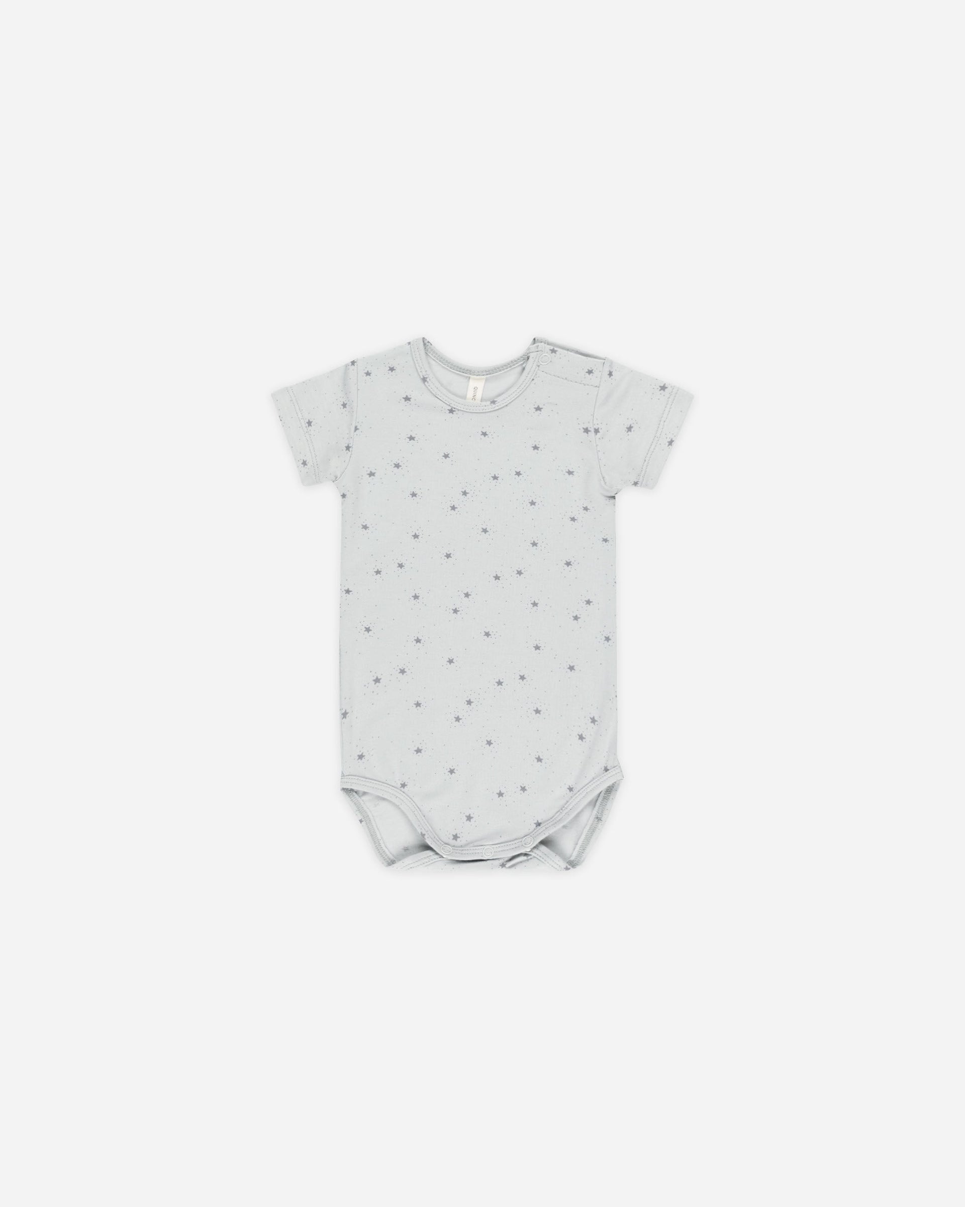 Quincy Mae Ribbed Bodysuit 2-Pack in Periwinkle Fleur and Oat Stripe main image 1
