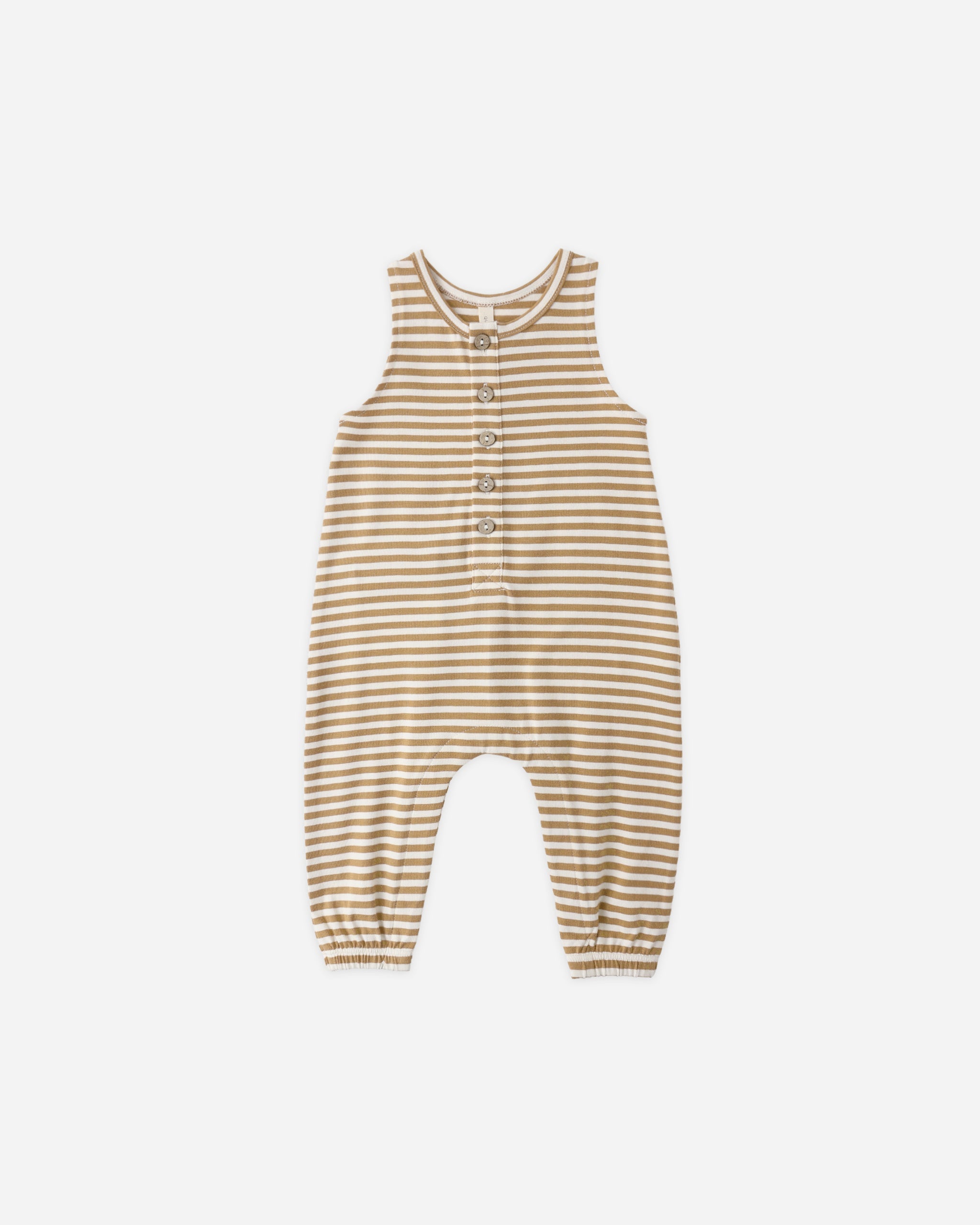 Sleeveless Jumpsuit Honey Stripe - Rylee + Cru | Kids Clothes | Trendy Baby Clothes | Modern Infant Outfits |