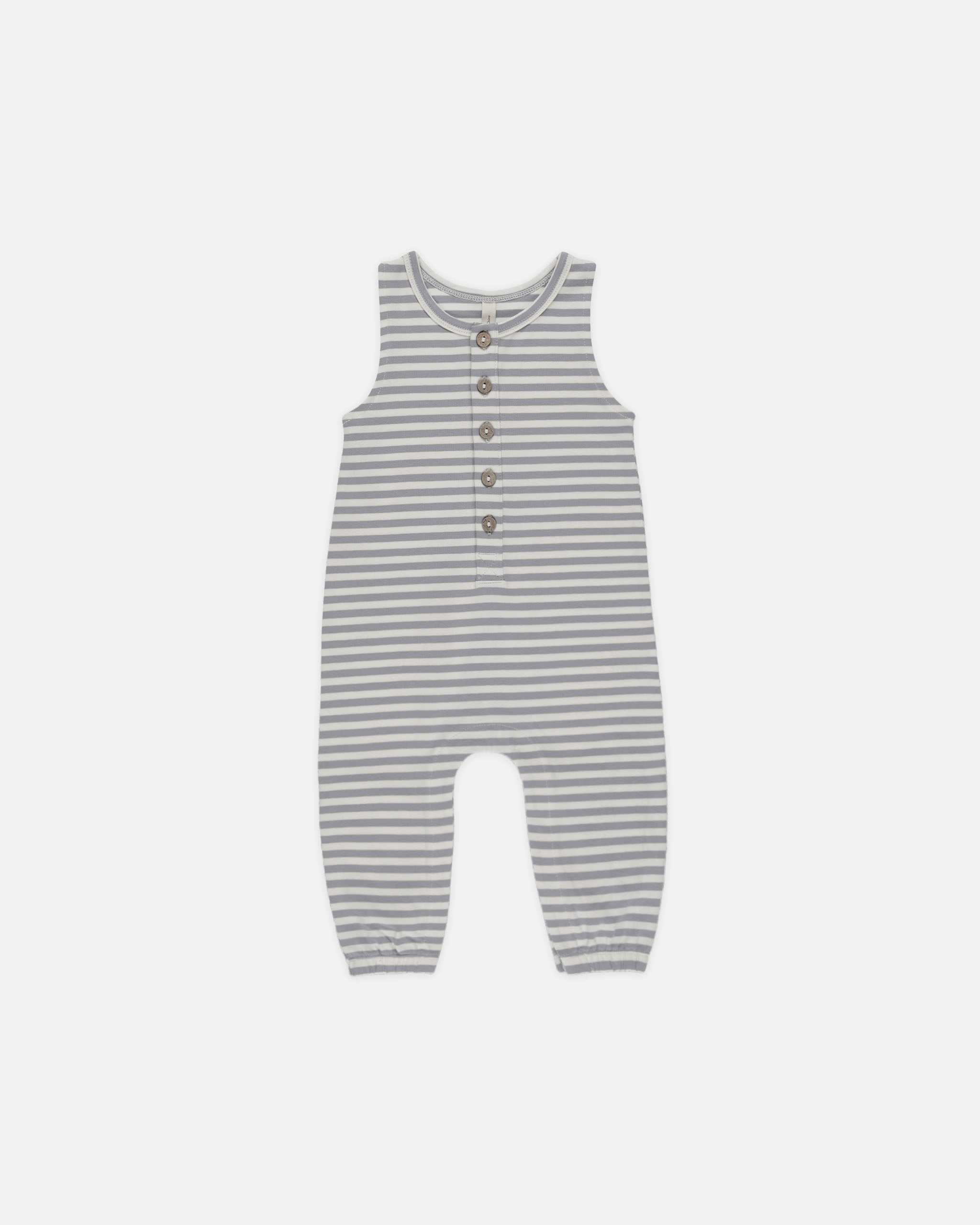 Sleeveless Jumpsuit || Blue Stripe