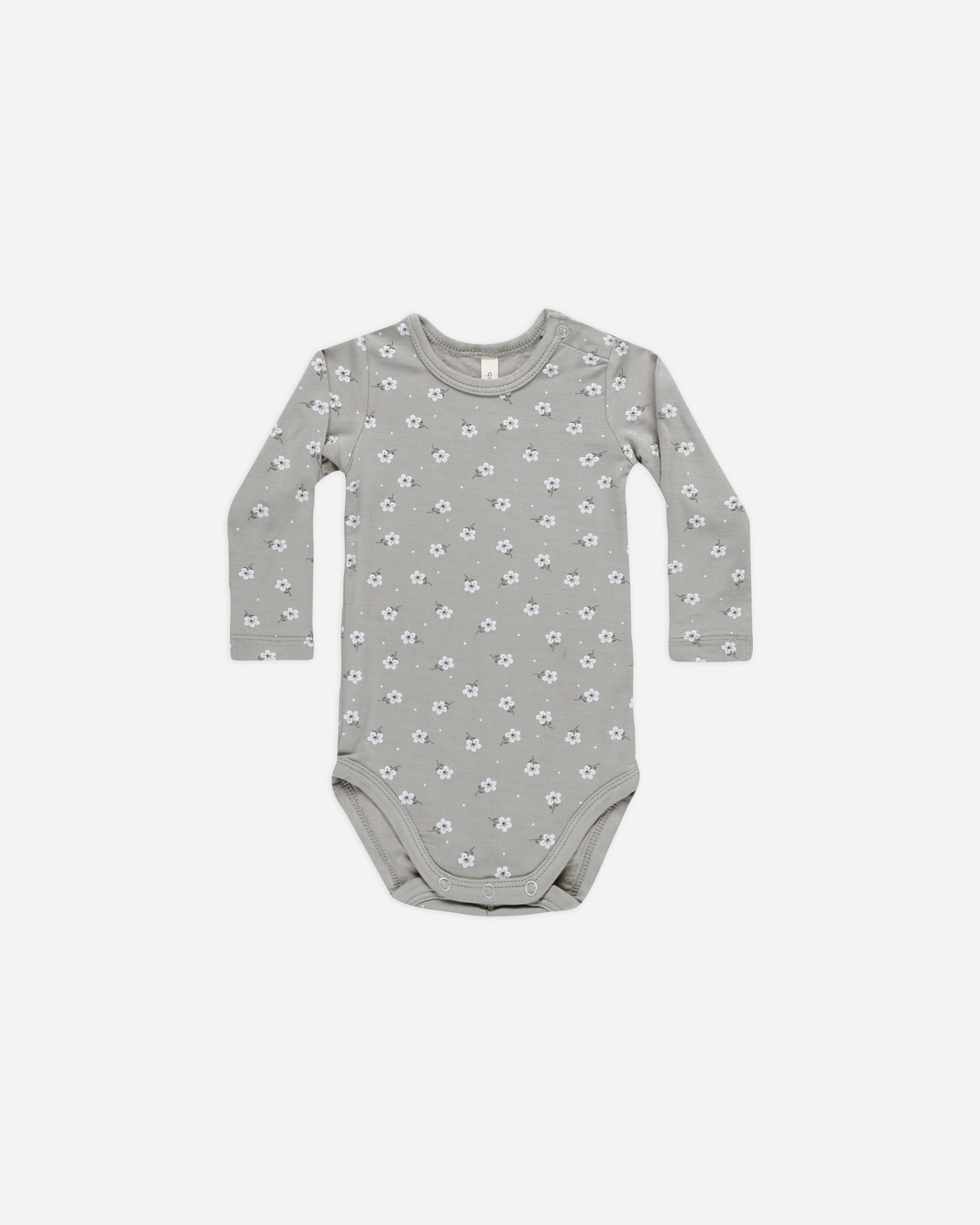 Bamboo Long Sleeve Bodysuit || Blue Ditsy