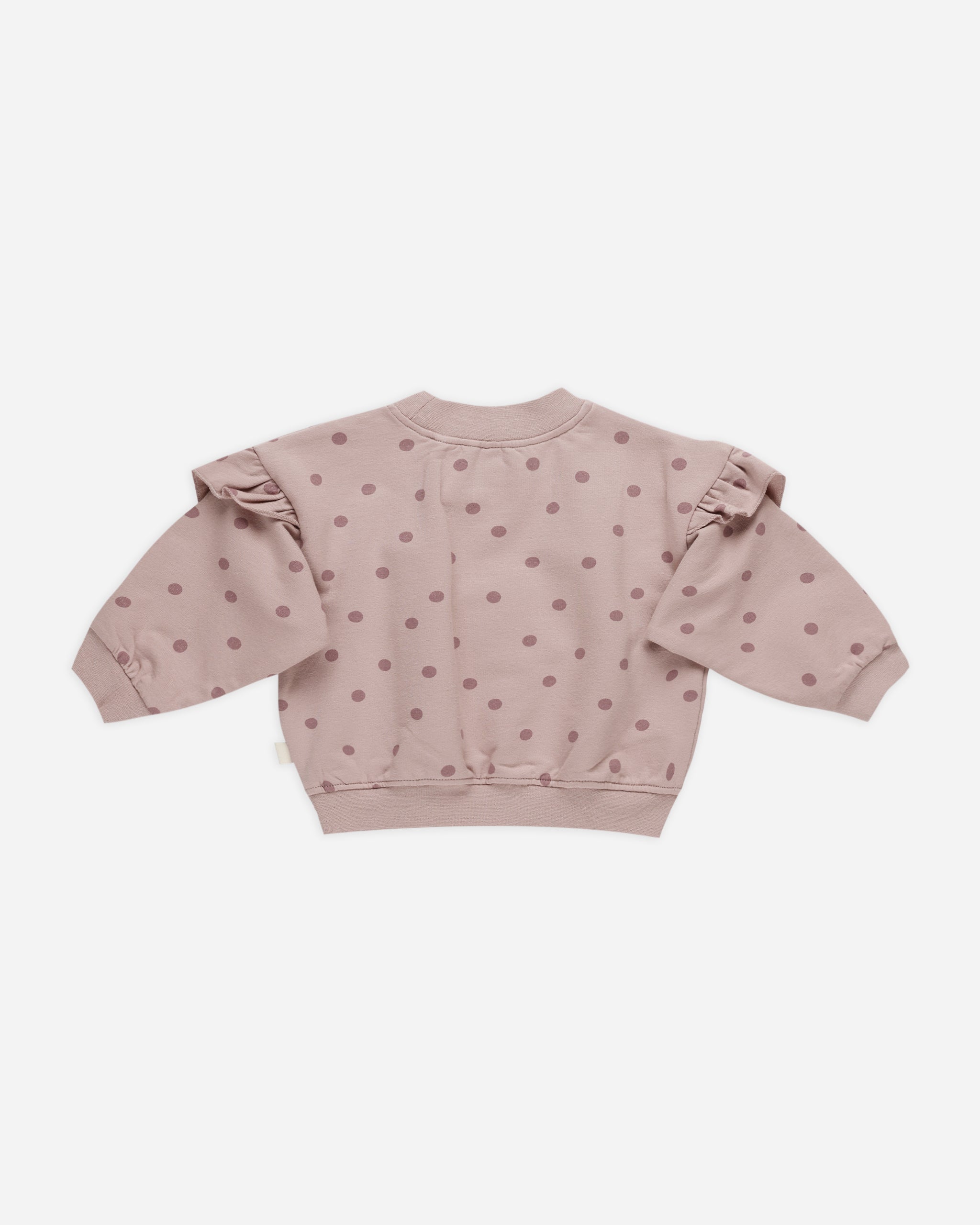 Ruffle Fleece Sweatshirt || Polka Dots