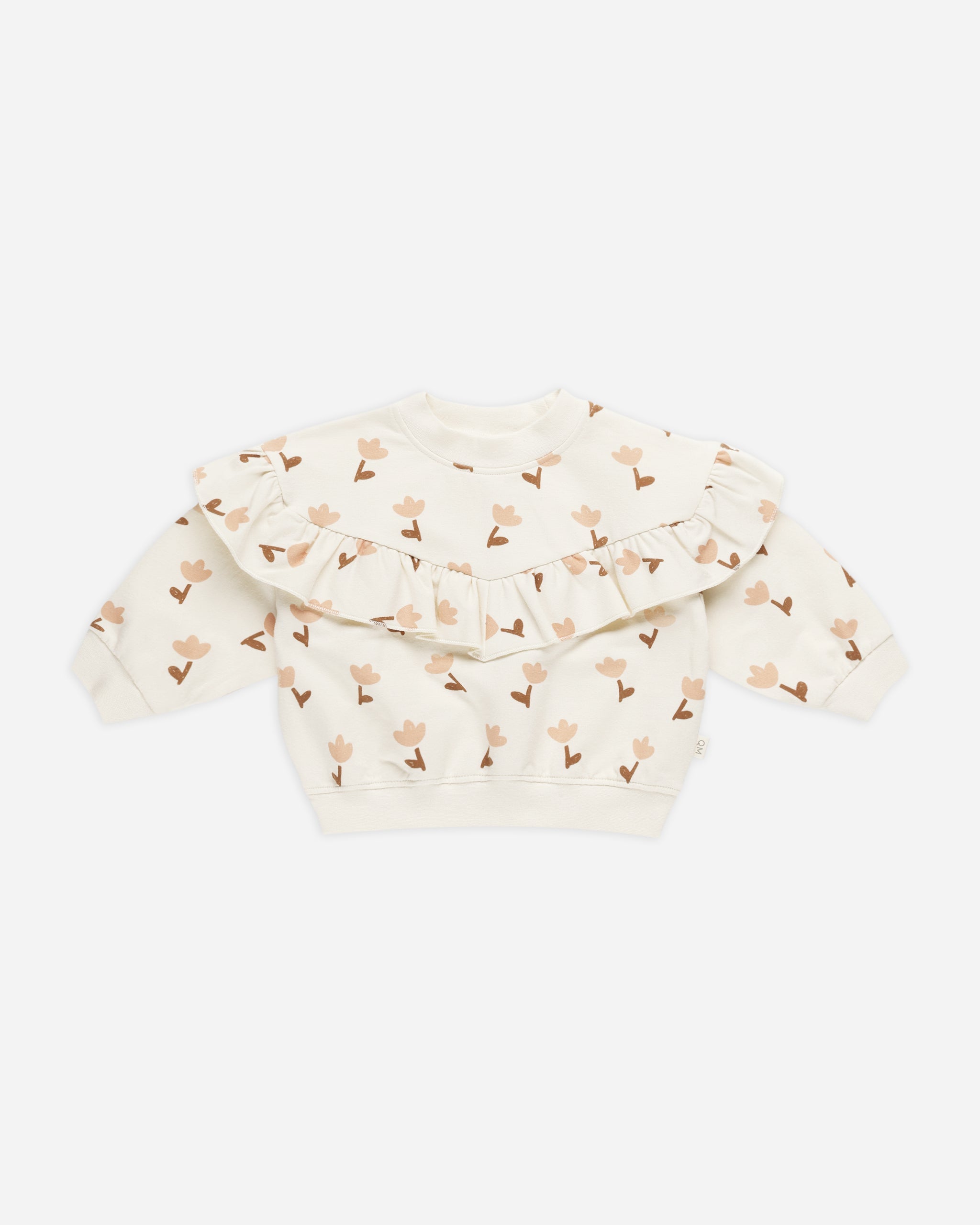 Ruffle Fleece Sweatshirt || Tulips