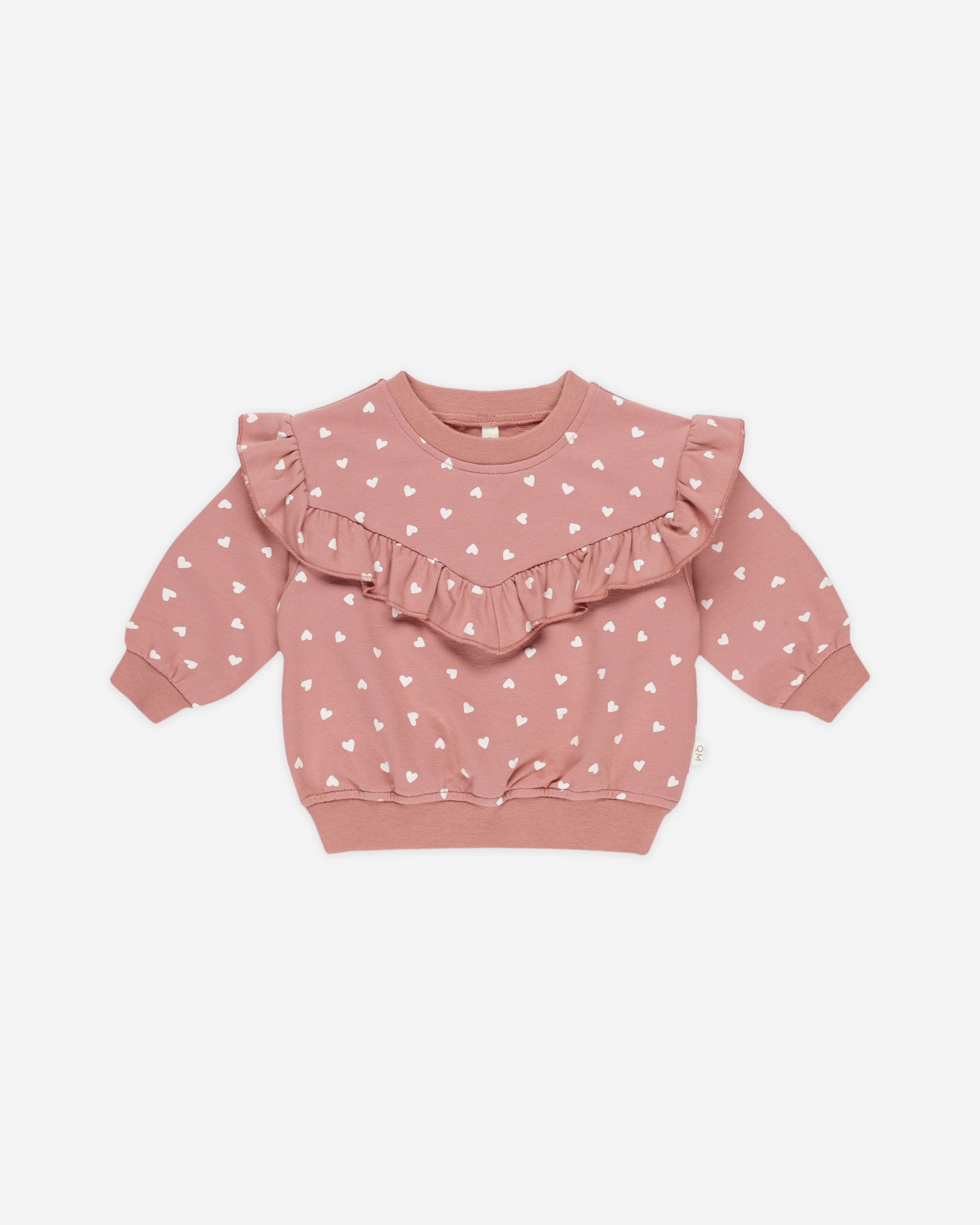 Ruffle Sweatshirt || Lipstick Hearts