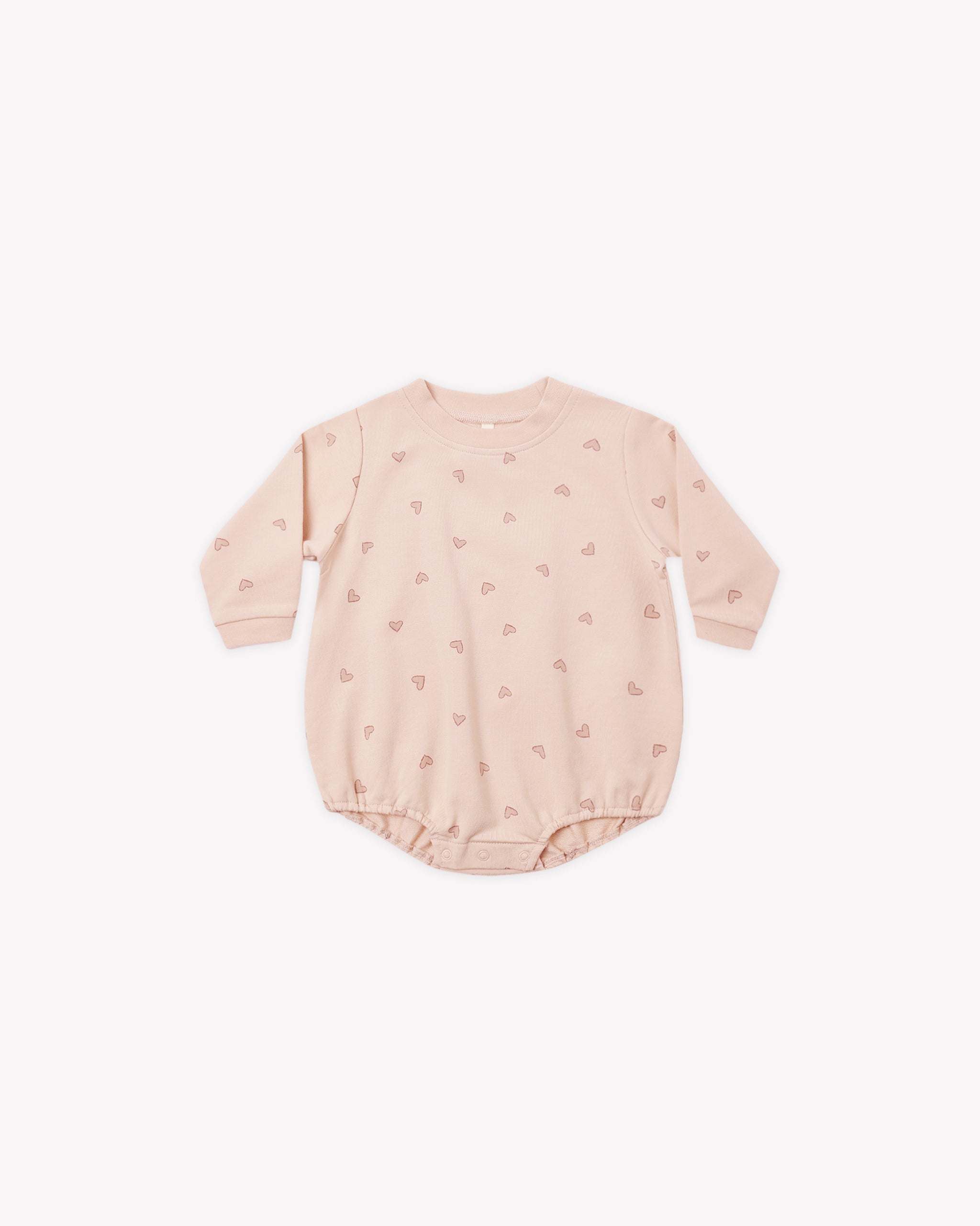 Crewneck Bubble Romper Hearts - Rylee + Cru | Kids Clothes | Trendy Baby Clothes | Modern Infant Outfits |