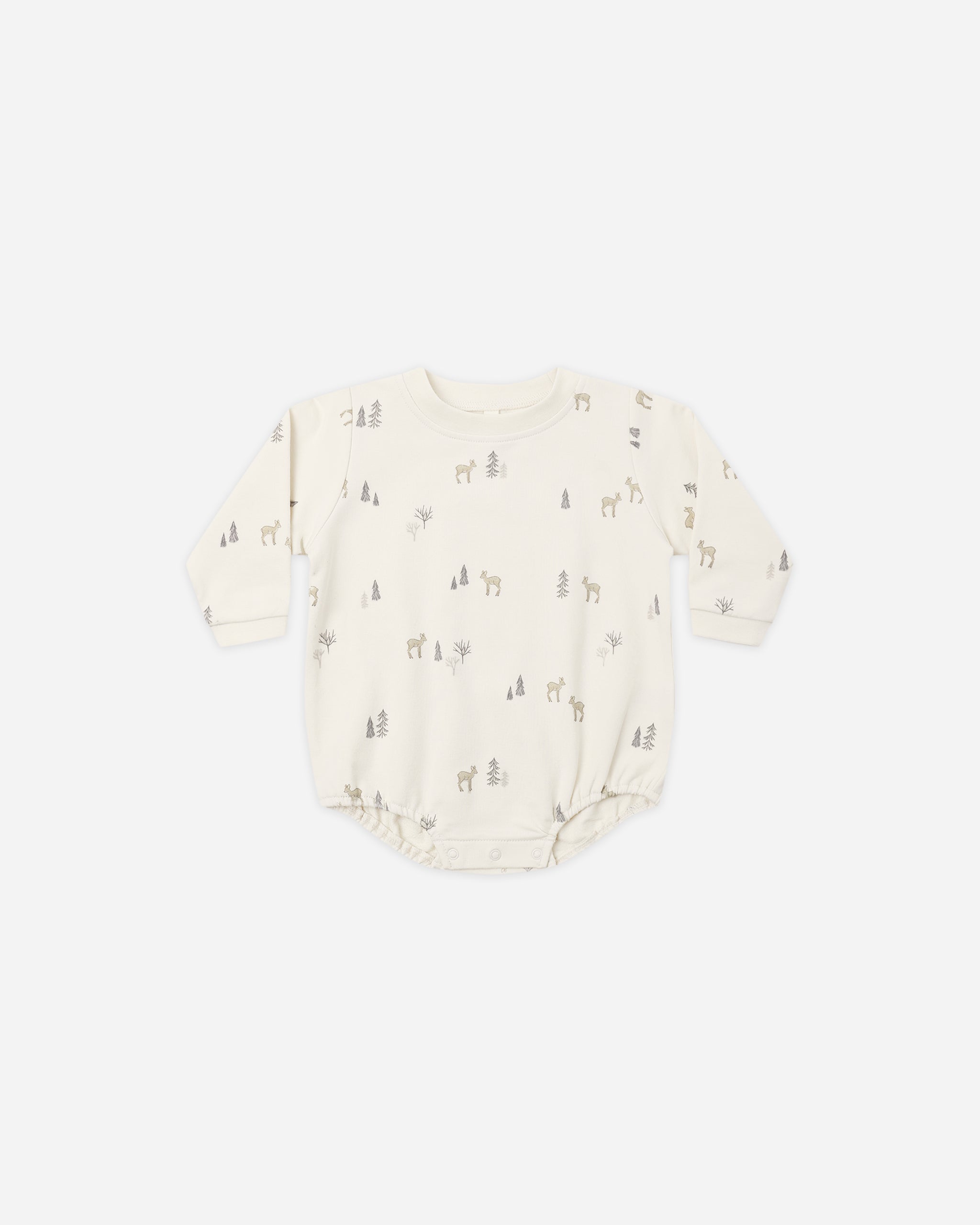 Crewneck Bubble Romper Deer - Rylee + Cru | Kids Clothes | Trendy Baby Clothes | Modern Infant Outfits |
