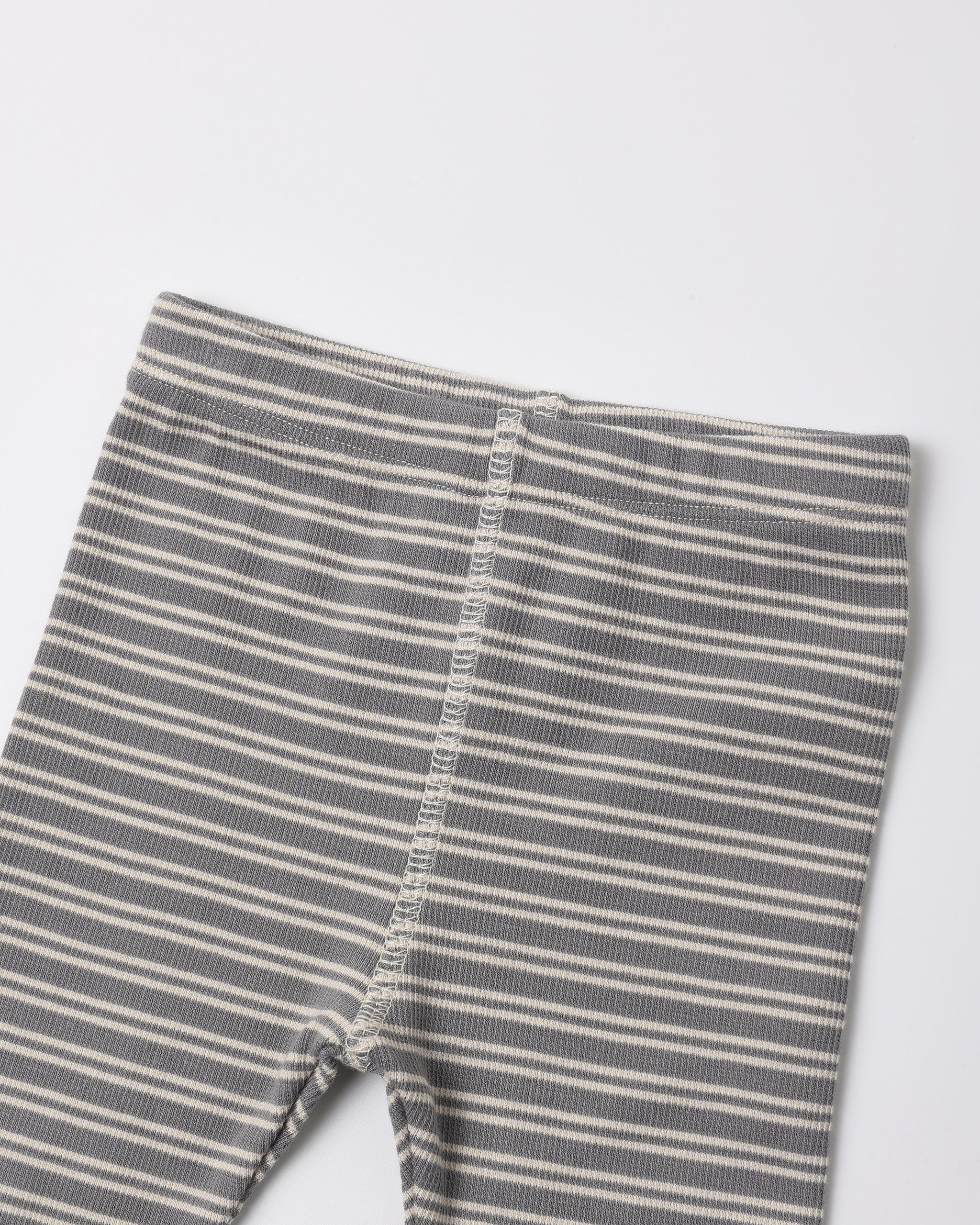 Ribbed Tee + Legging Set Slate Microstripe - Rylee + Cru | Kids Clothes | Trendy Baby Clothes | Modern Infant Outfits |