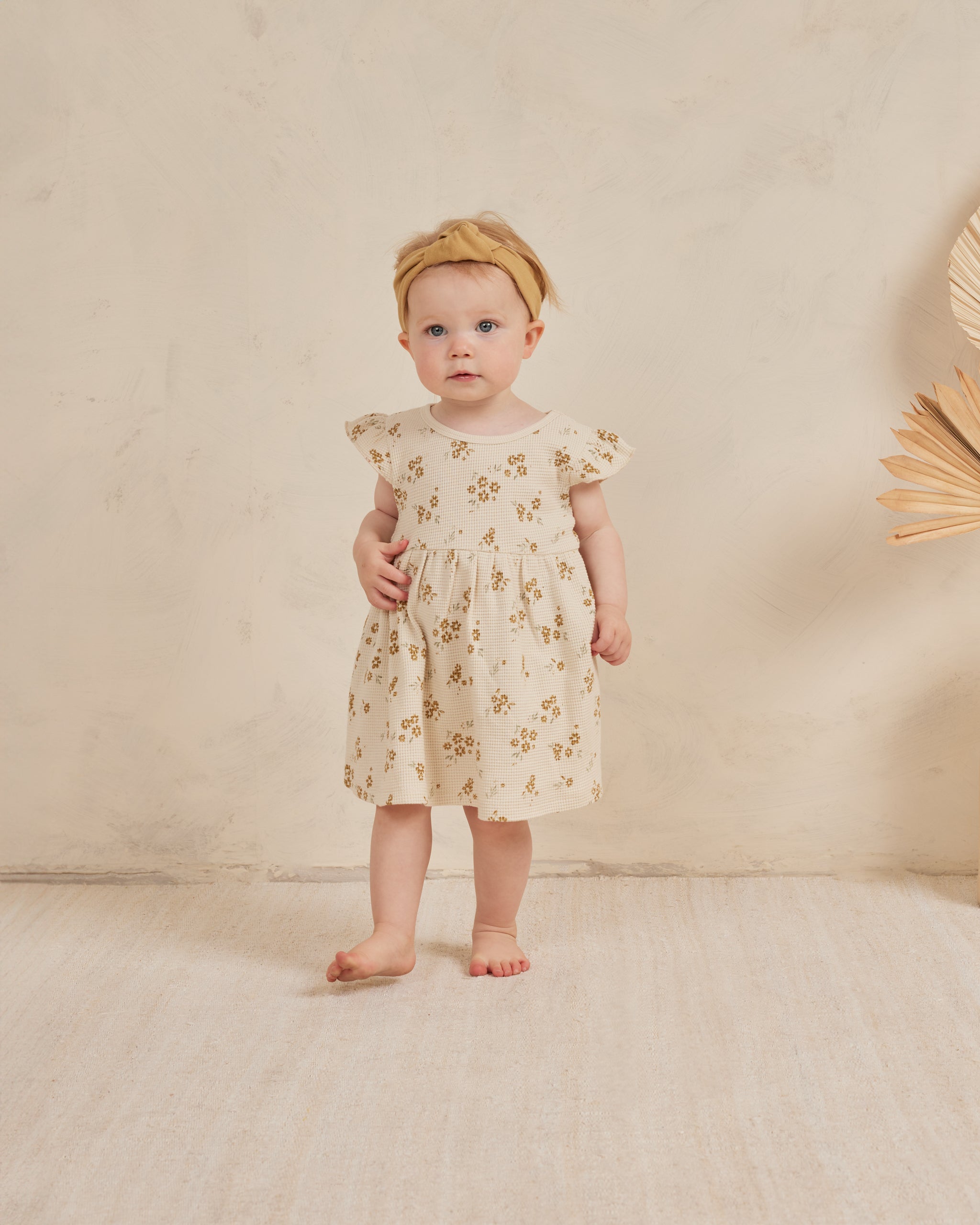 Flutter Sleeve Dress || Honey Flower - Rylee + Cru | Kids Clothes | Trendy Baby Clothes | Modern Infant Outfits |