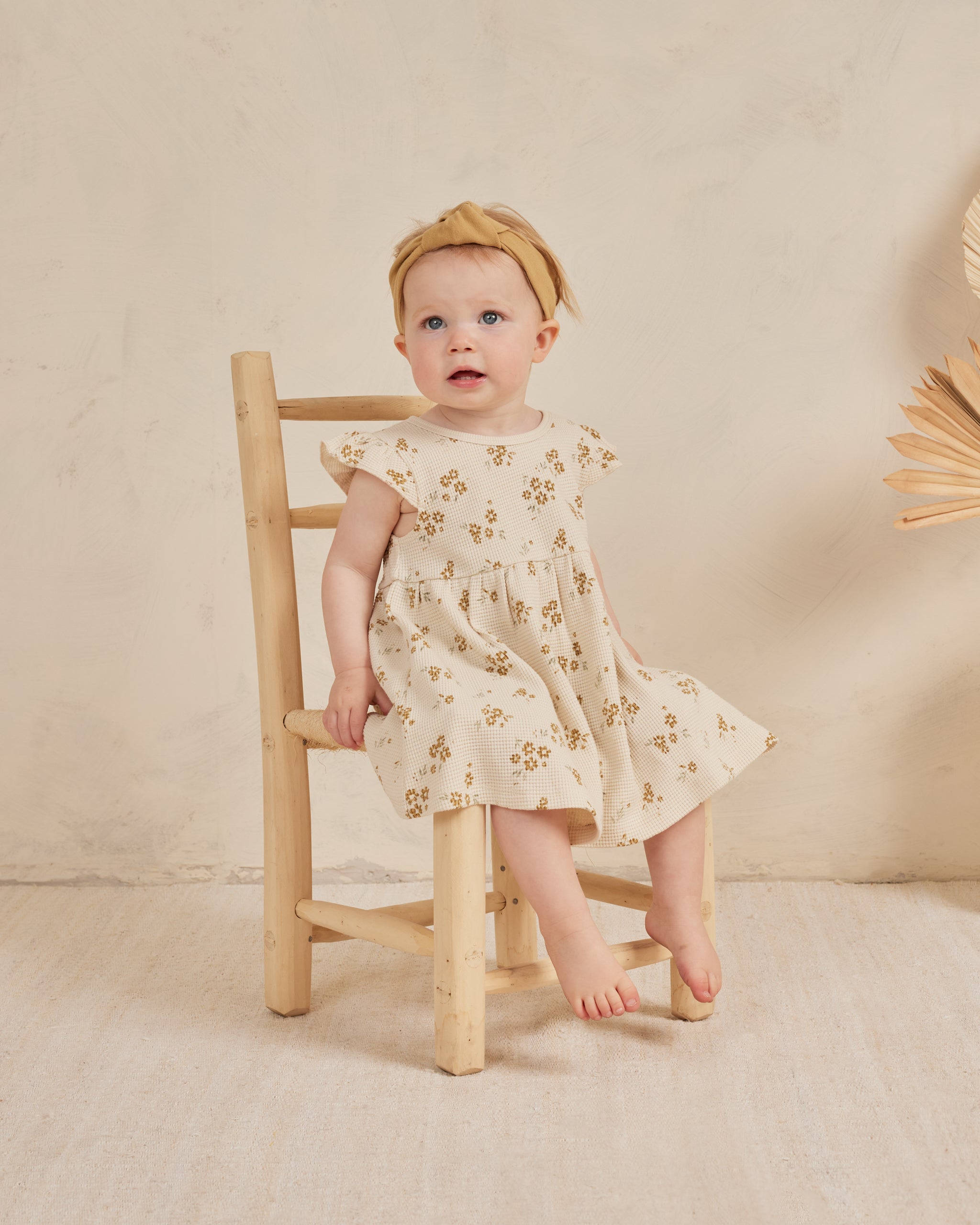 Flutter Sleeve Dress || Honey Flower - Rylee + Cru | Kids Clothes | Trendy Baby Clothes | Modern Infant Outfits |