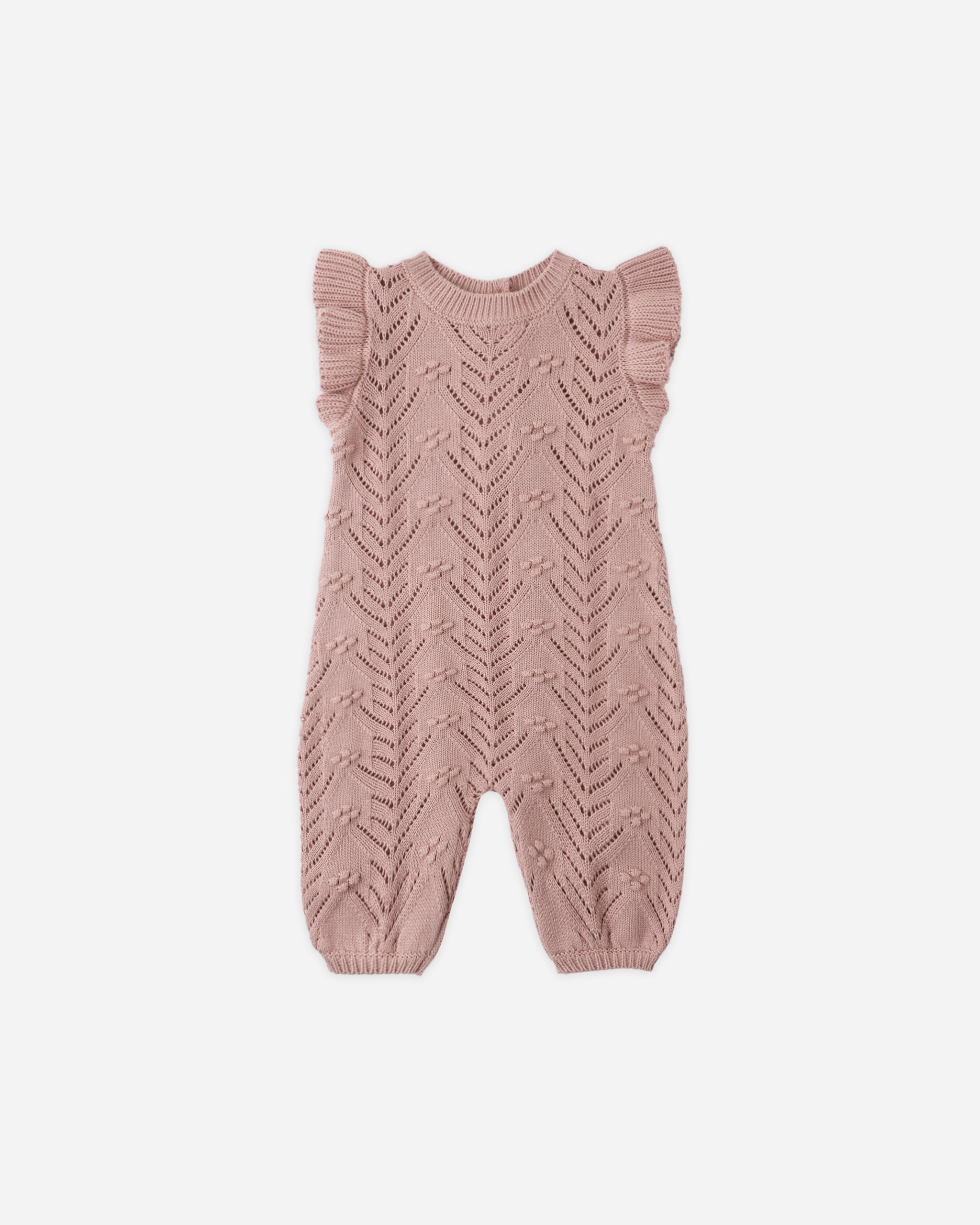 Mira Knit Romper Mauve - Rylee + Cru | Kids Clothes | Trendy Baby Clothes | Modern Infant Outfits |