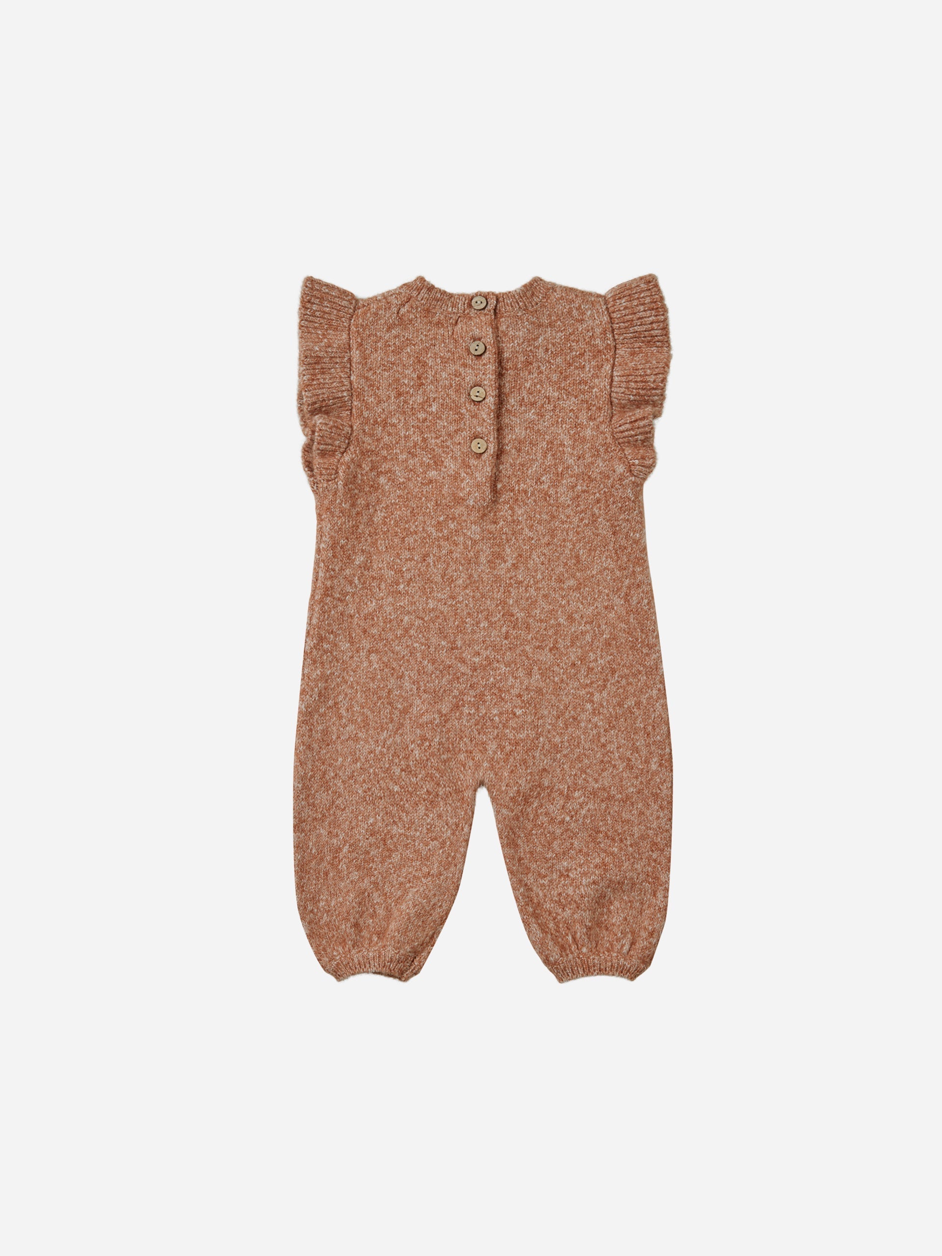 Mira Knit Romper || Heathered Clay - Rylee + Cru | Kids Clothes | Trendy Baby Clothes | Modern Infant Outfits |