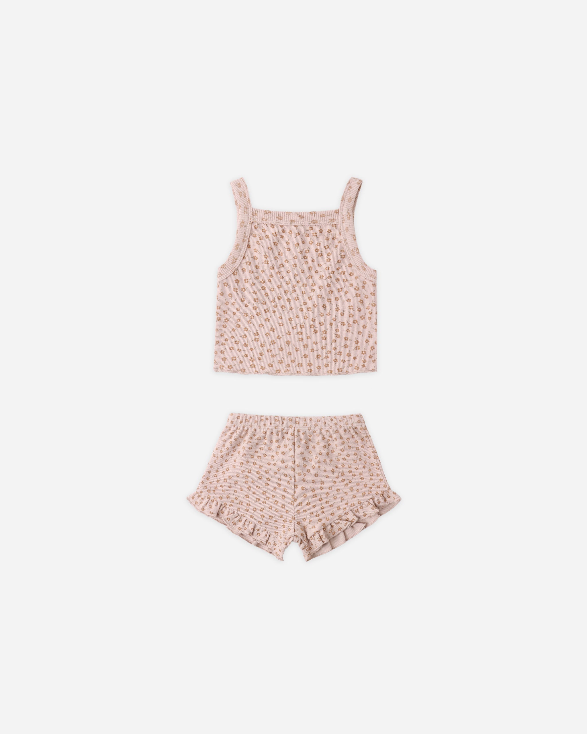 Evie Tank + Shortie Set Posy - Rylee + Cru | Kids Clothes | Trendy Baby Clothes | Modern Infant Outfits |