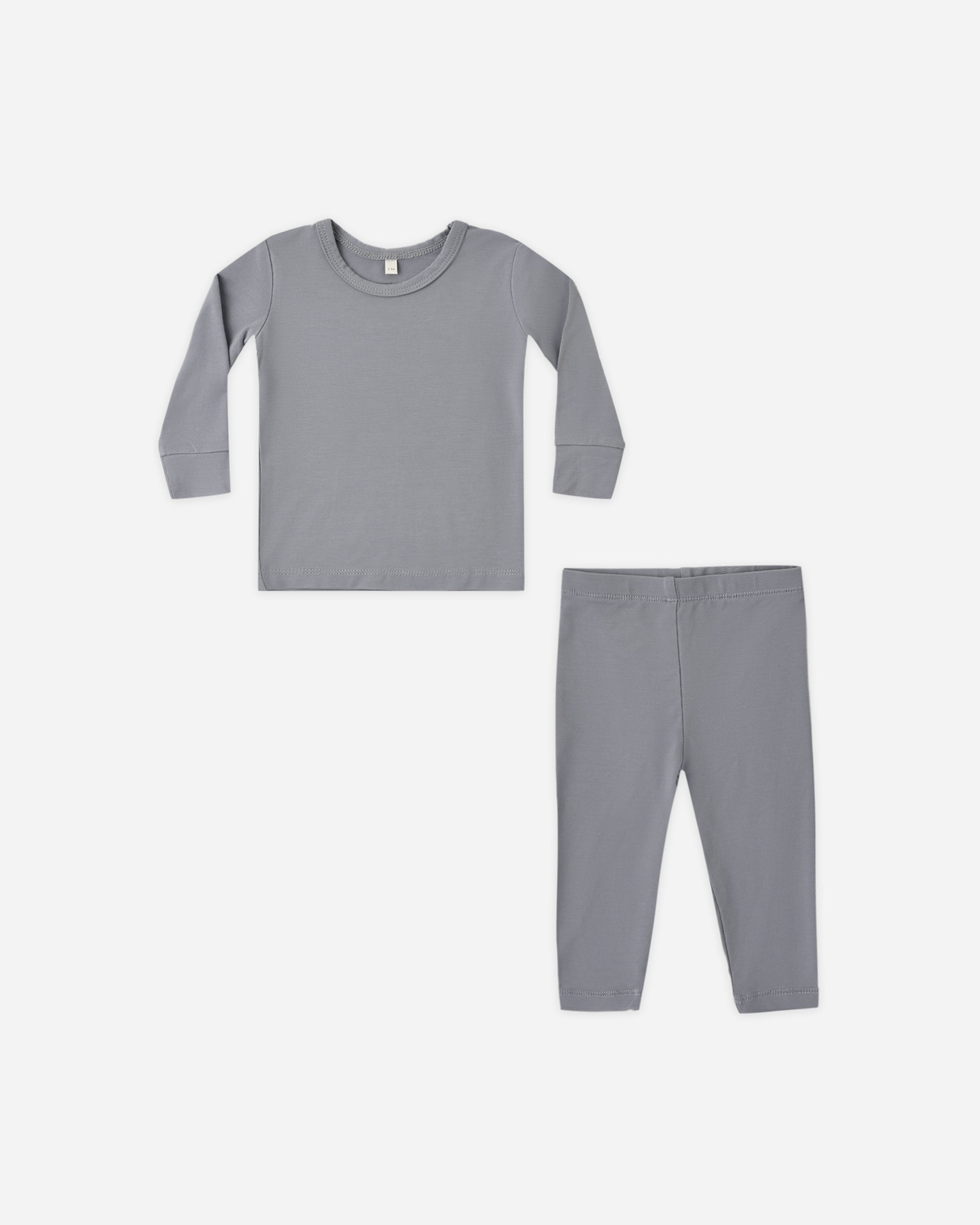 Bamboo Pajama Set Slate - Rylee + Cru | Kids Clothes | Trendy Baby Clothes | Modern Infant Outfits |