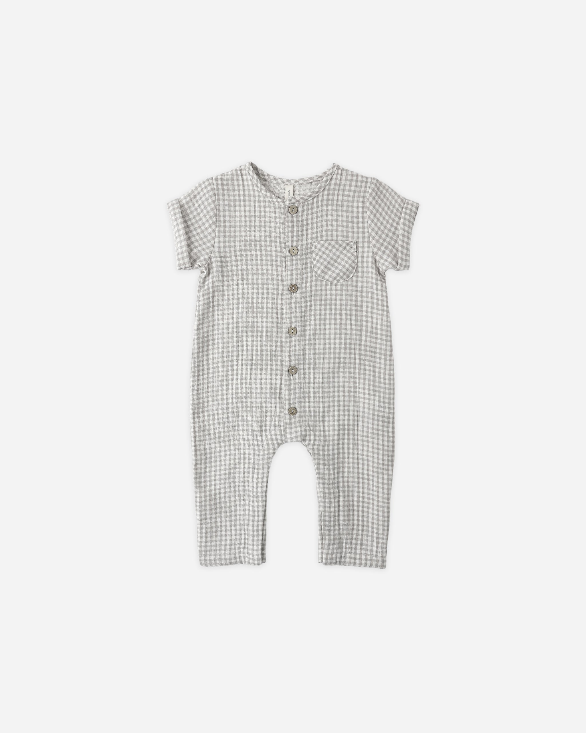 Charlie Jumpsuit Sage Gingham - Rylee + Cru | Kids Clothes | Trendy Baby Clothes | Modern Infant Outfits |