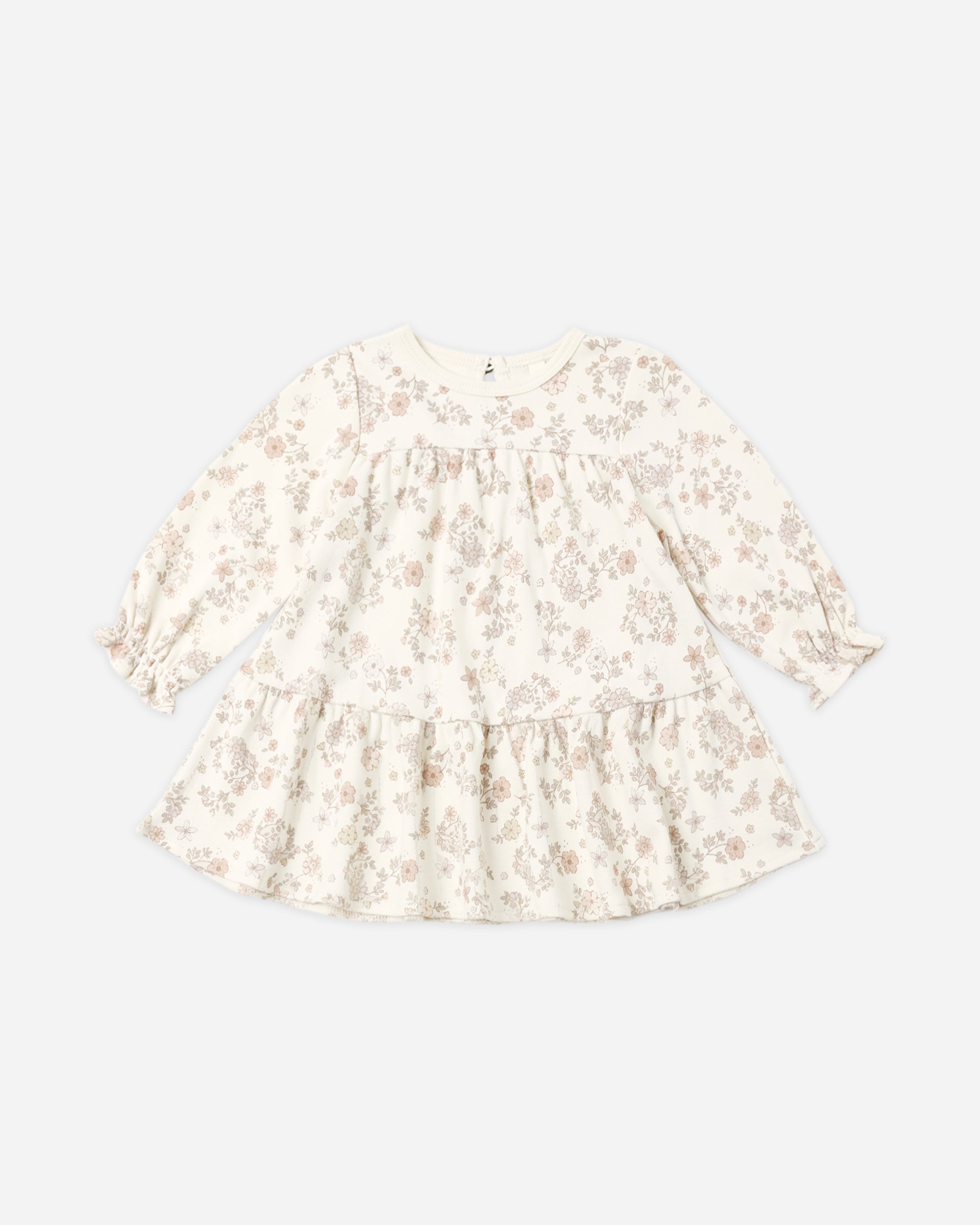 Tiered Jersey Dress Floral Vine - Rylee + Cru | Kids Clothes | Trendy Baby Clothes | Modern Infant Outfits |