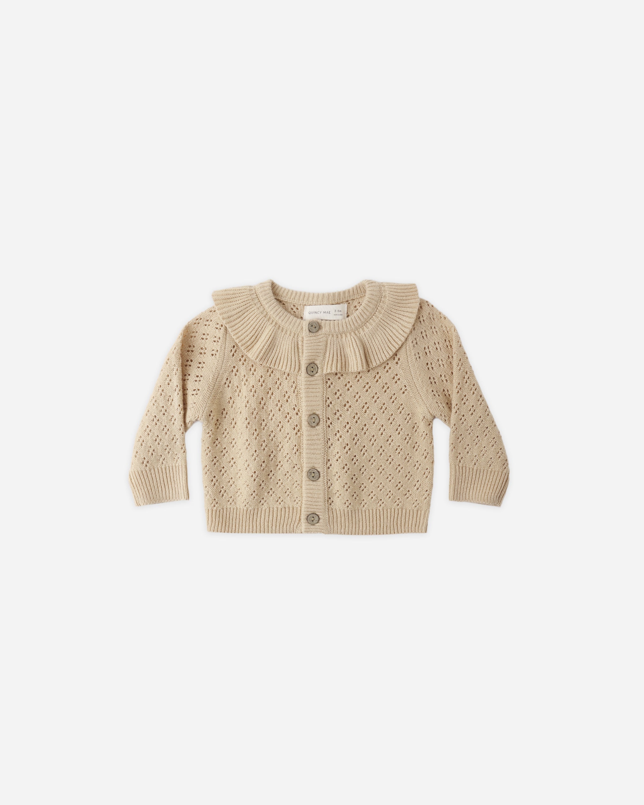 Ruffle Collar Cardigan Butterscotch - Rylee + Cru | Kids Clothes | Trendy Baby Clothes | Modern Infant Outfits |