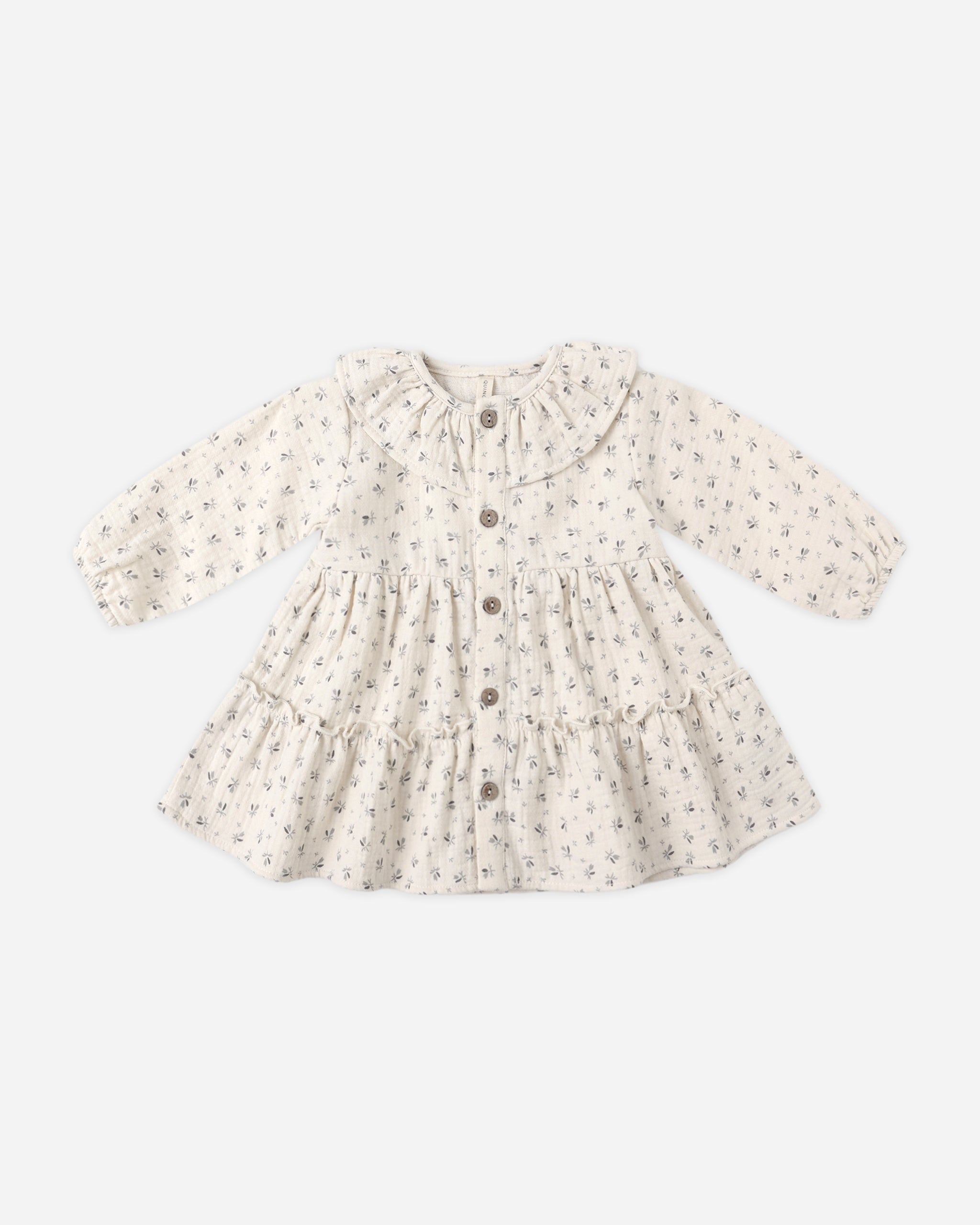 Ruffle Collar Button Dress || Bluebell