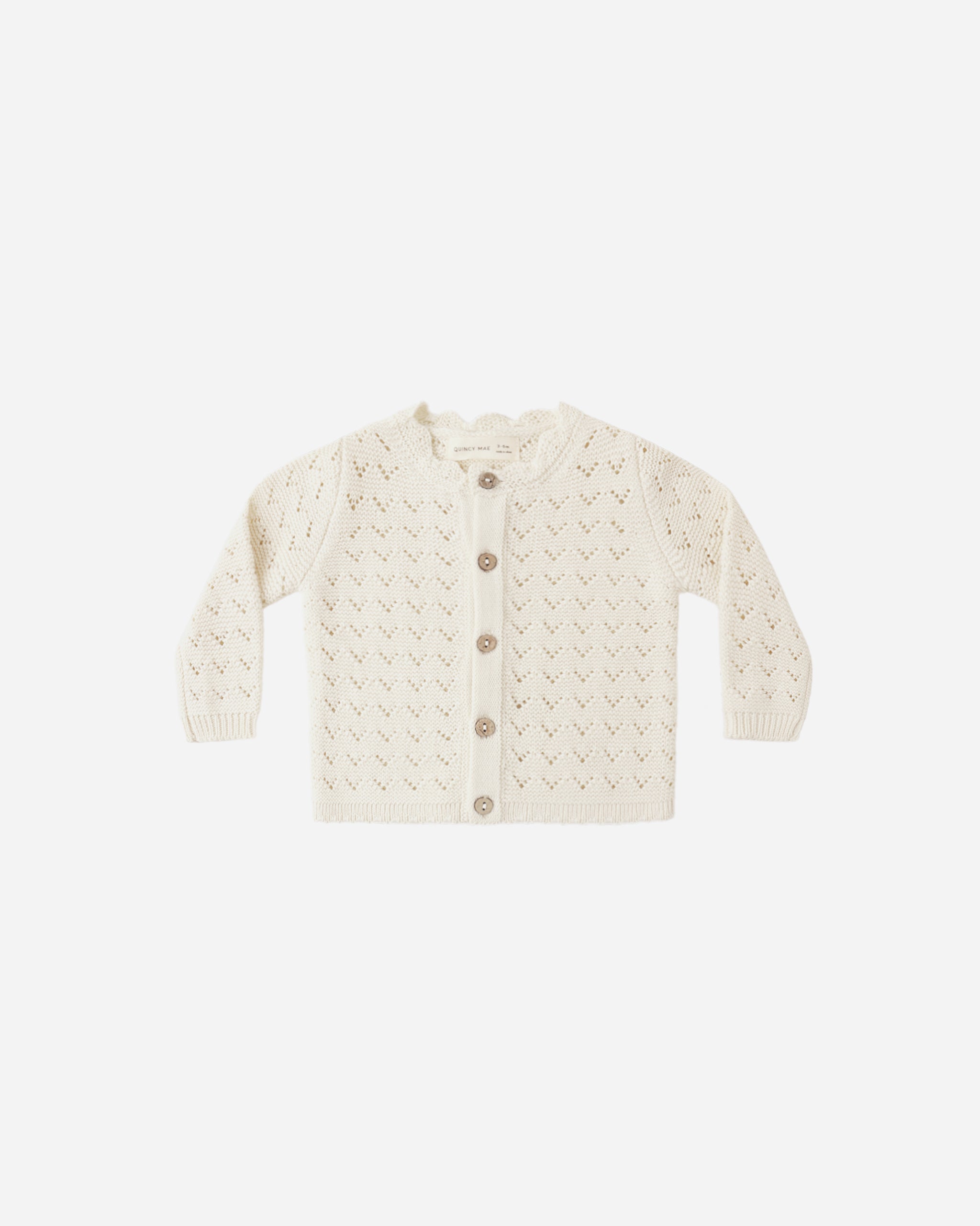 Scalloped Cardigan Natural - Rylee + Cru | Kids Clothes | Trendy Baby Clothes | Modern Infant Outfits |