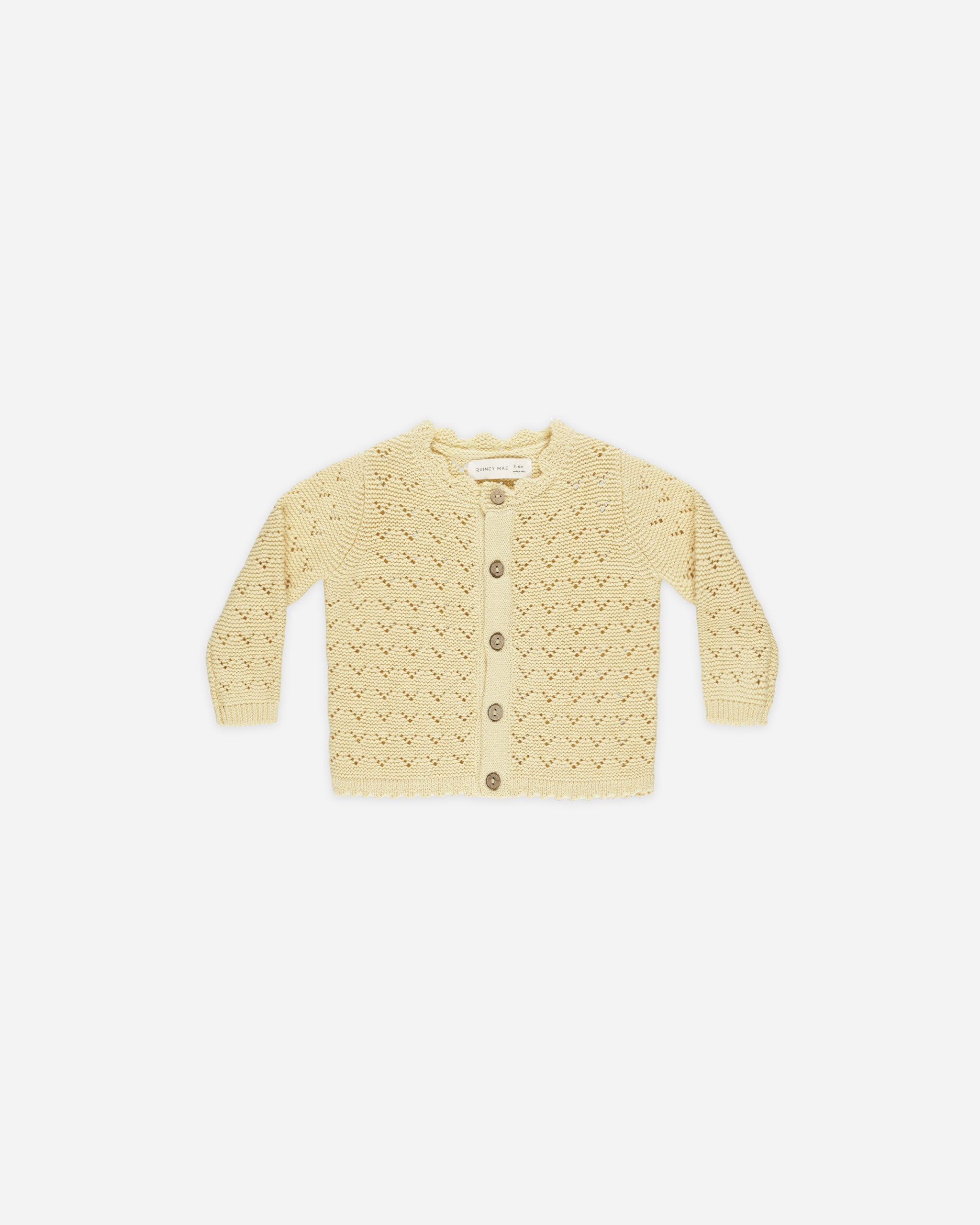 Scalloped Cardigan || Yellow