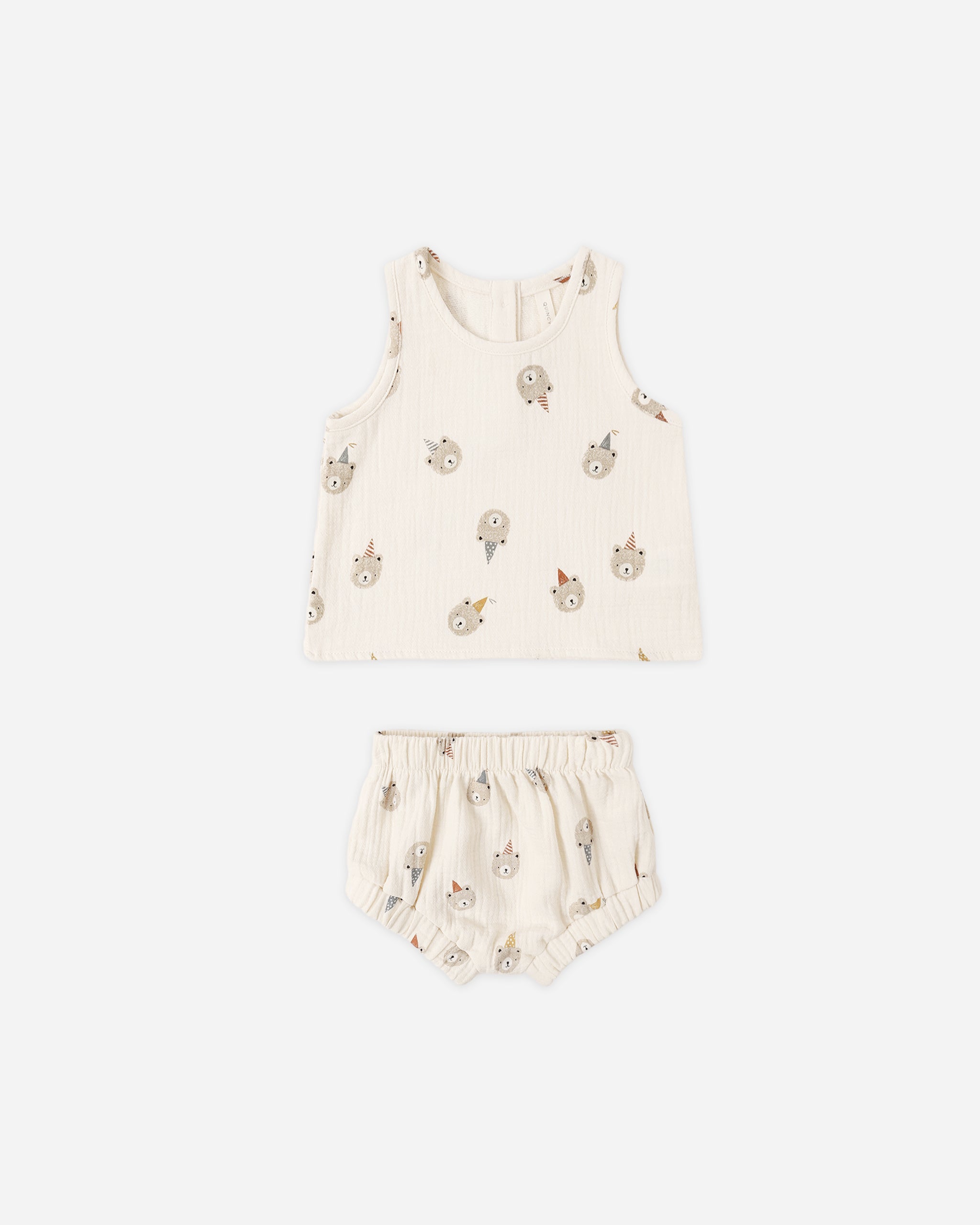 Woven Tank Set Party Bears - Rylee + Cru | Kids Clothes | Trendy Baby Clothes | Modern Infant Outfits |