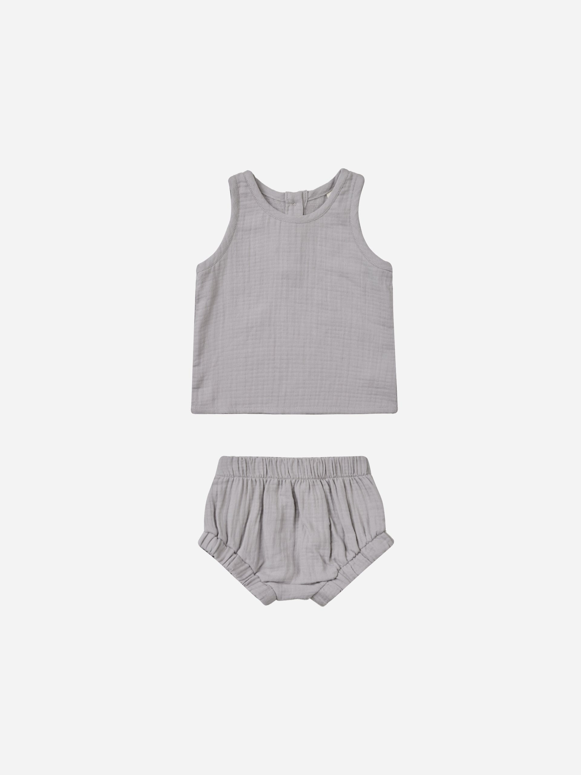 Woven Tank + Short Set || Periwinkle - Rylee + Cru | Kids Clothes | Trendy Baby Clothes | Modern Infant Outfits |