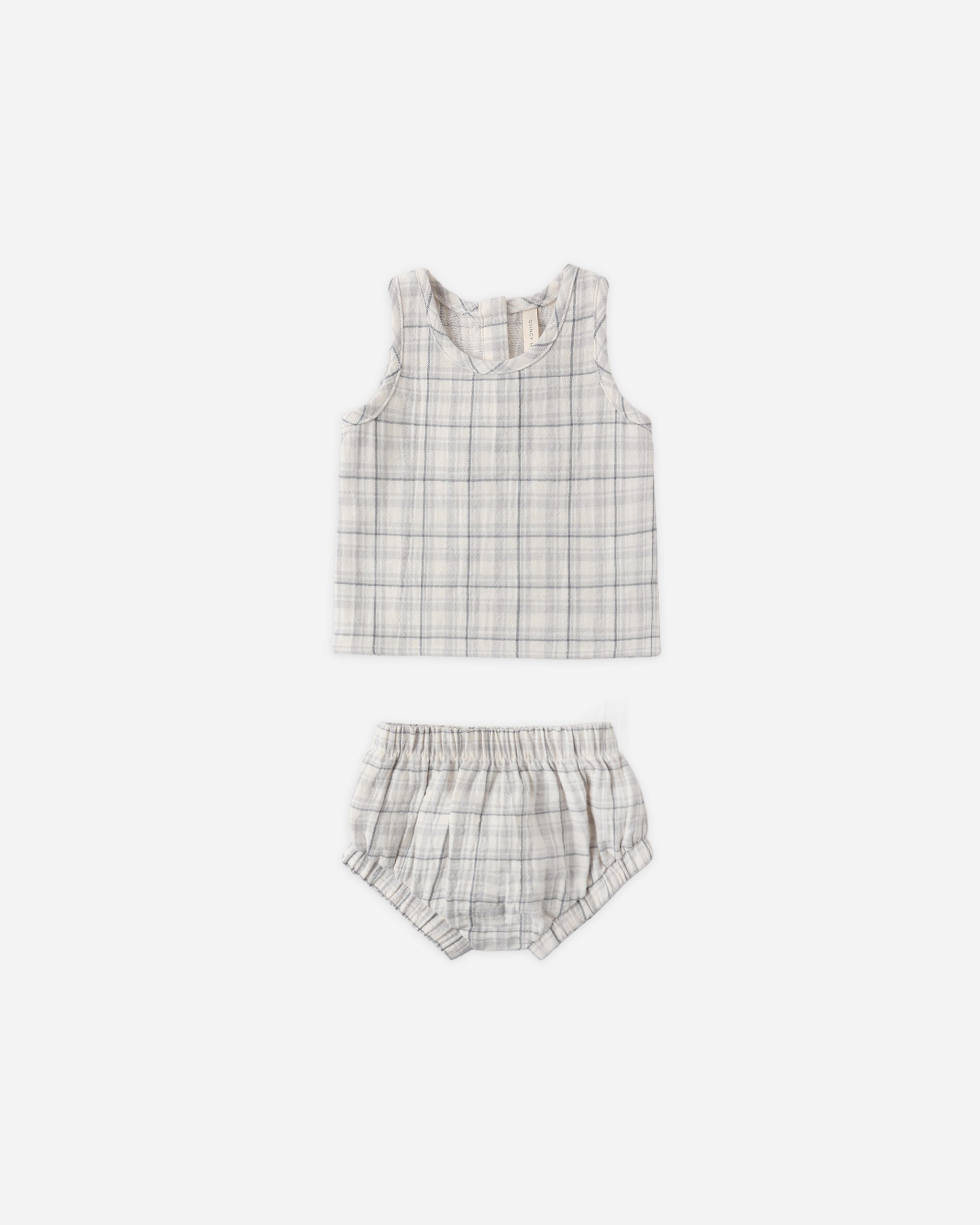 Woven Tank Set Blue Plaid - Rylee + Cru | Kids Clothes | Trendy Baby Clothes | Modern Infant Outfits |