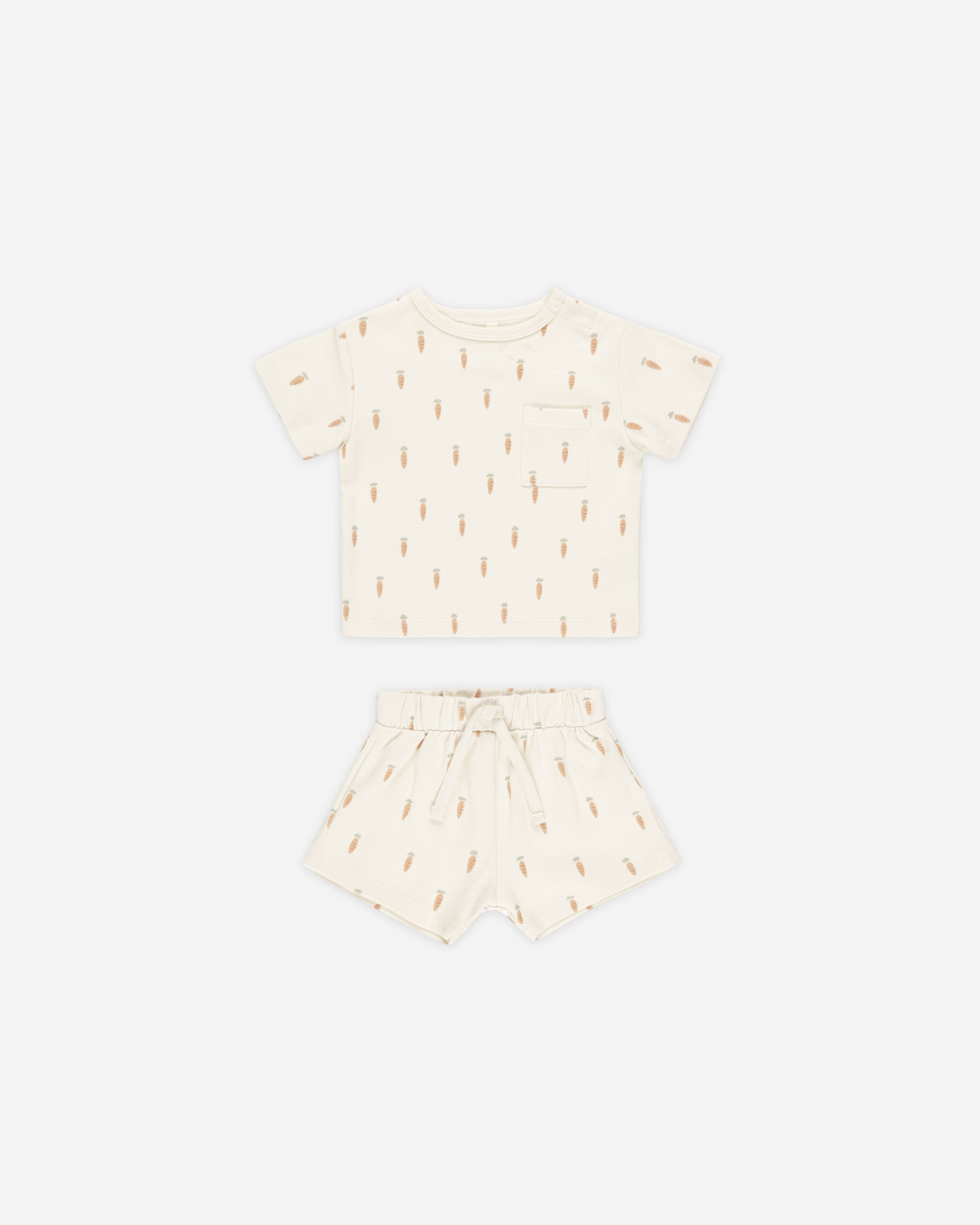 Quincy Mae Boxy Pocket Tee and Short Set - Lemons Quincy Mae Boxy Pocket Tee and Short Set - Lemons