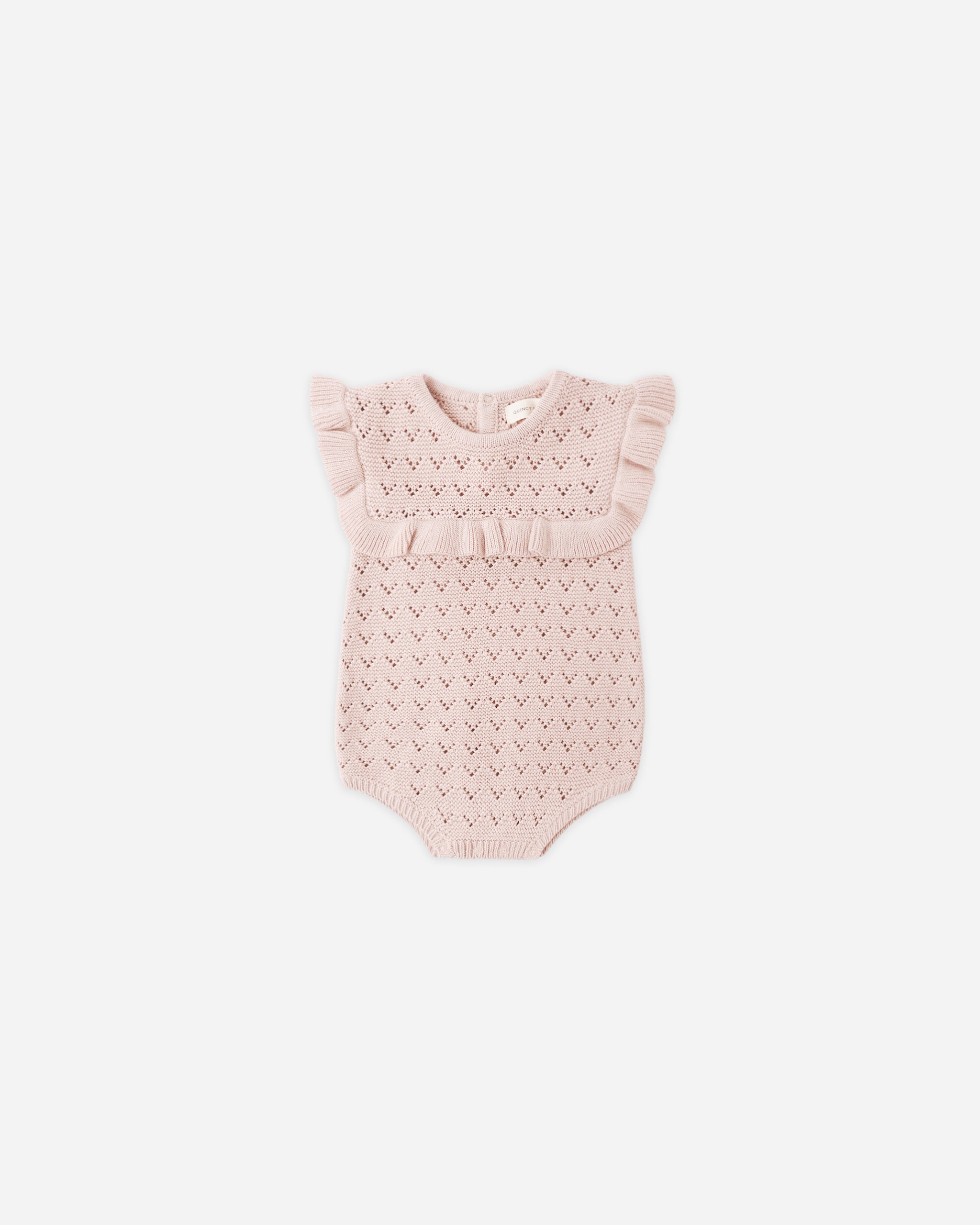 Pointelle Ruffle Romper Blush - Rylee + Cru | Kids Clothes | Trendy Baby Clothes | Modern Infant Outfits |